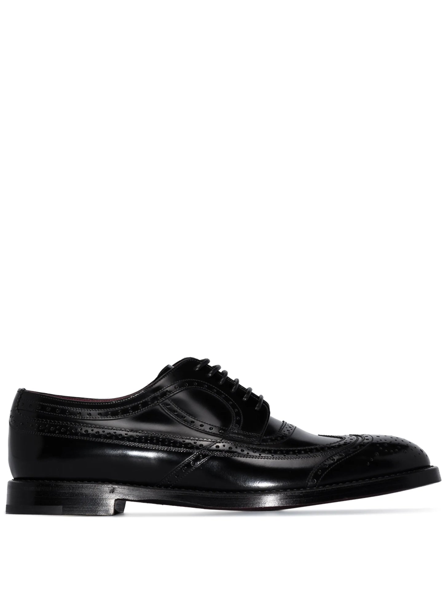 brushed leather brogues