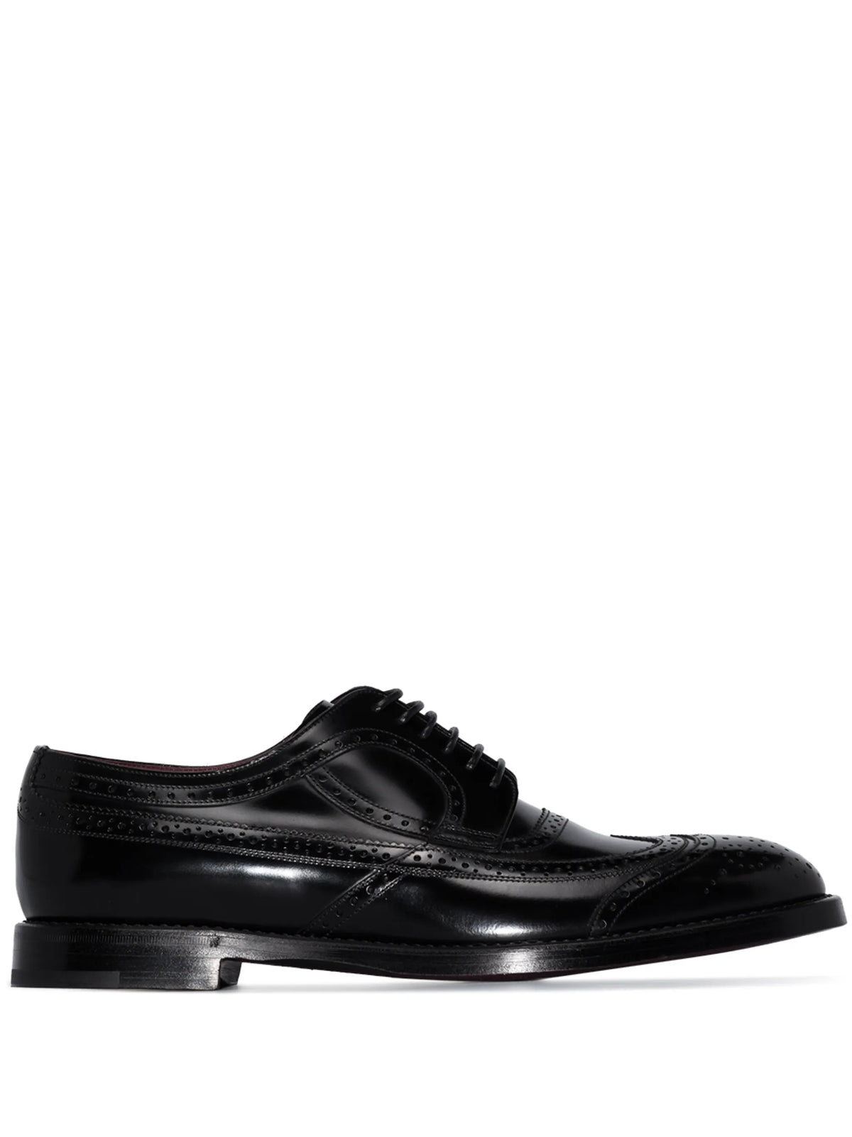 brushed leather brogues
