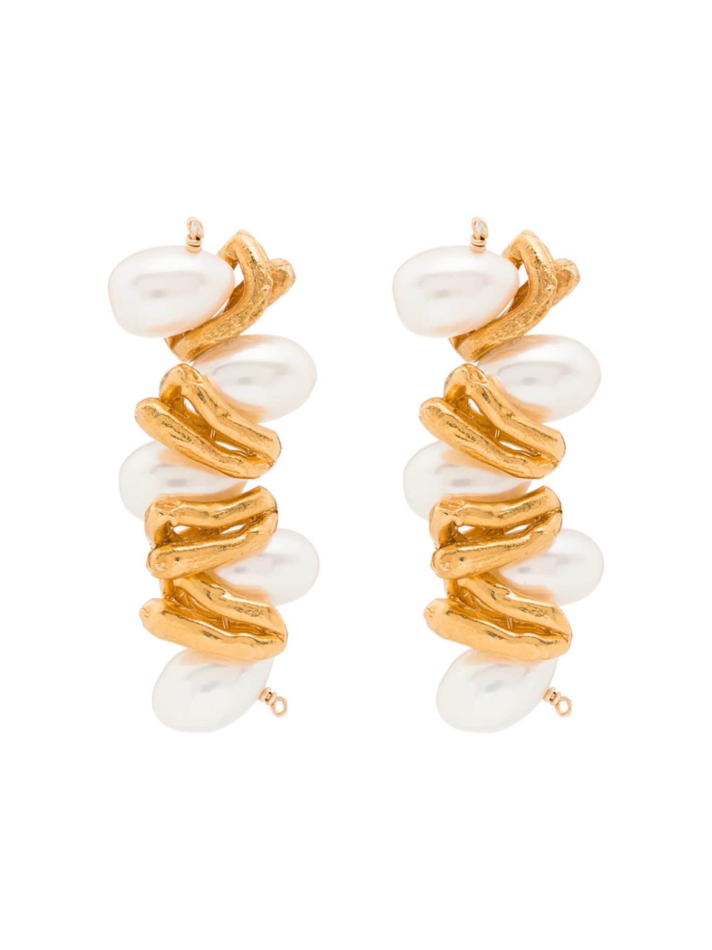 Calliope gold-plated pearl earrings