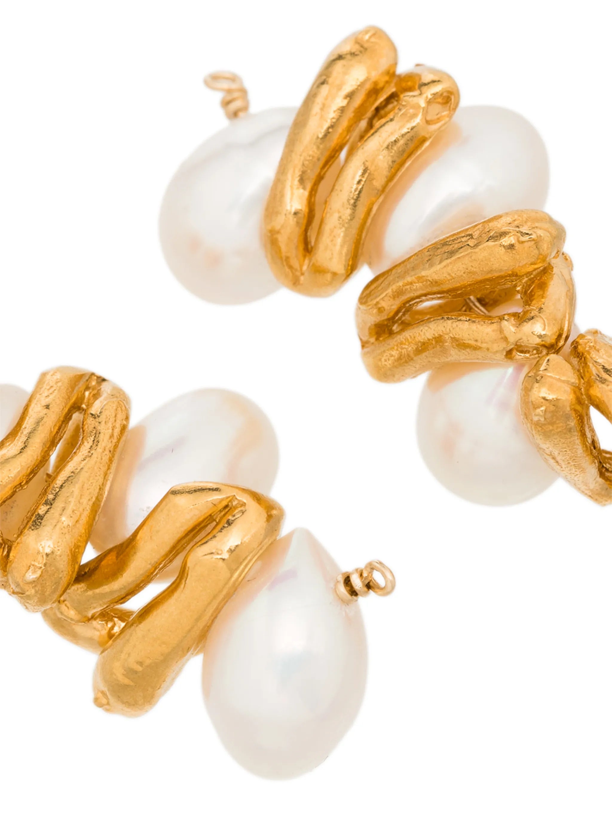 Calliope gold-plated pearl earrings