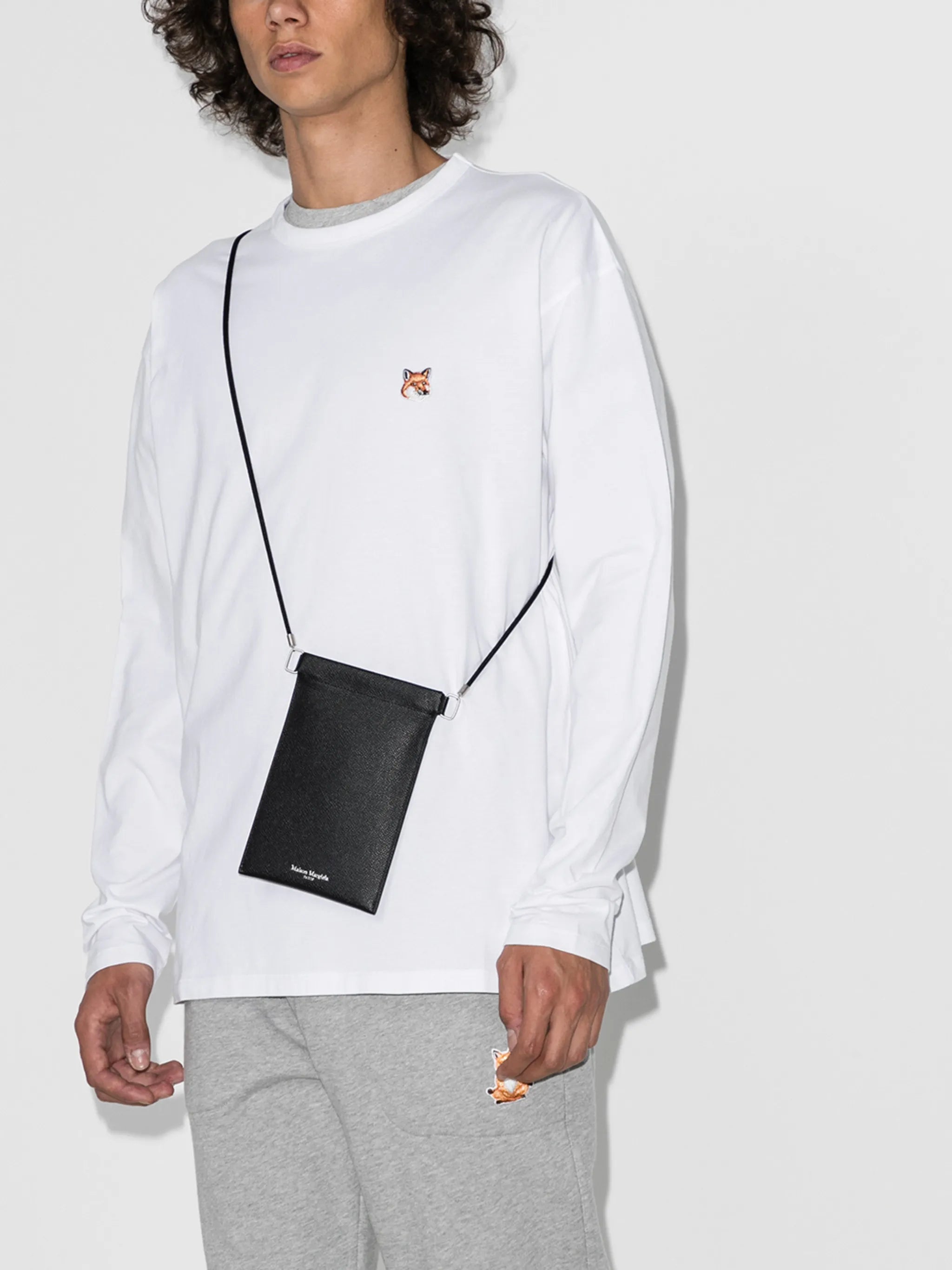 long sleeve fox patch T-shirt