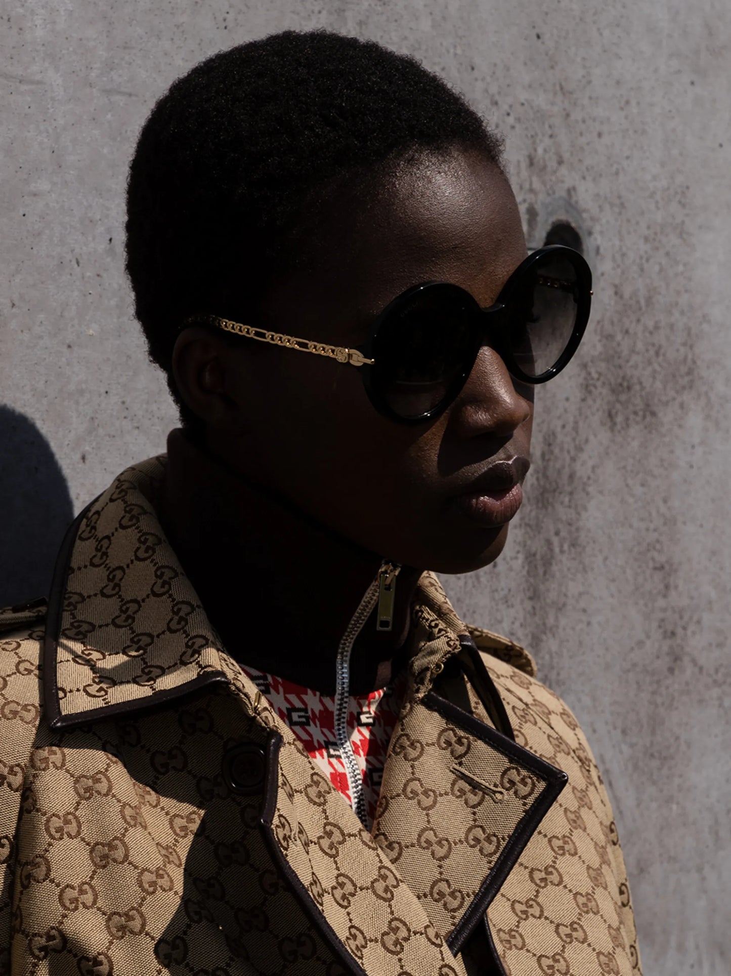 oversized-frame gradient-lenses sunglasses