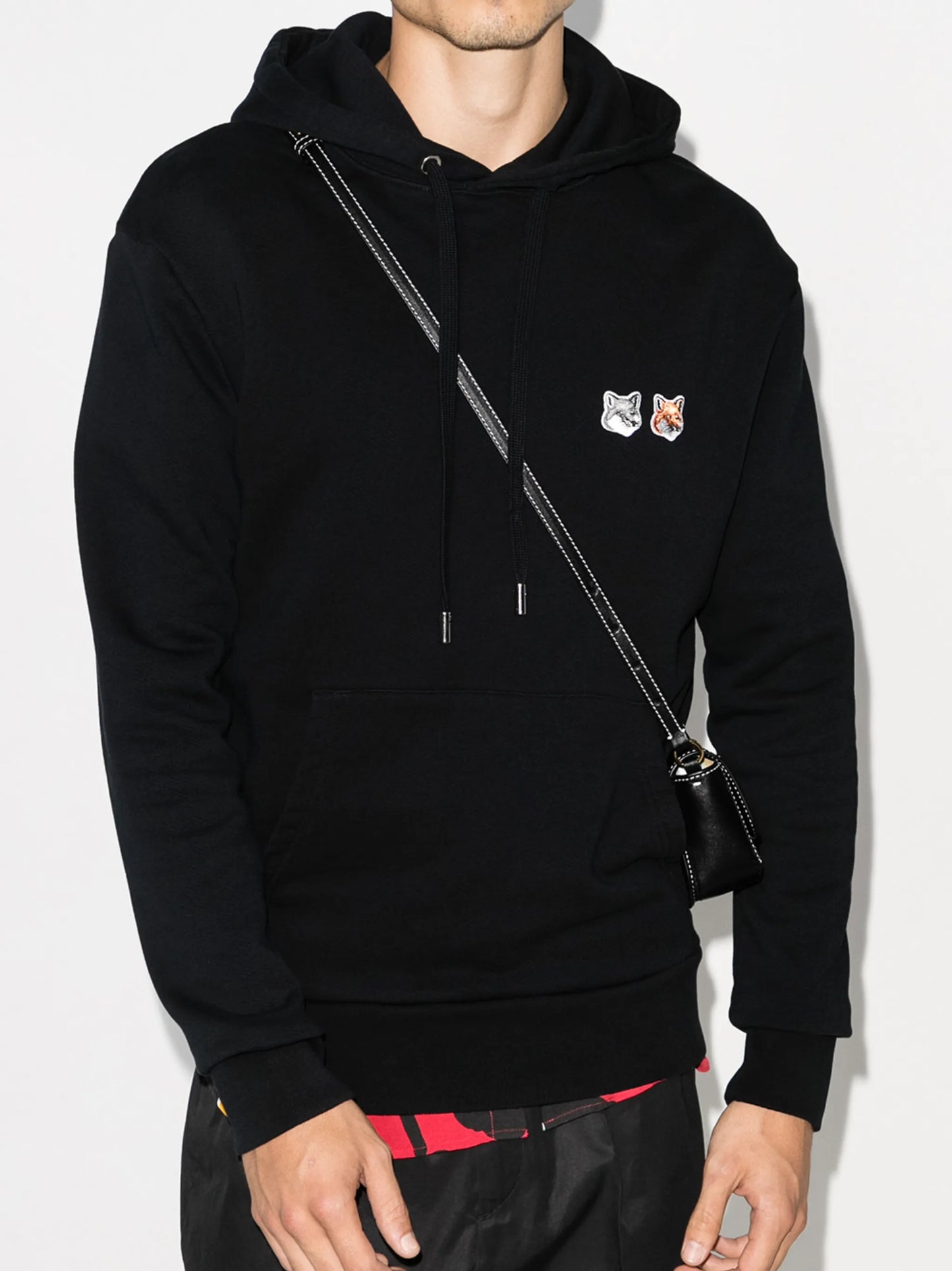 Fox logo-patch hoodie