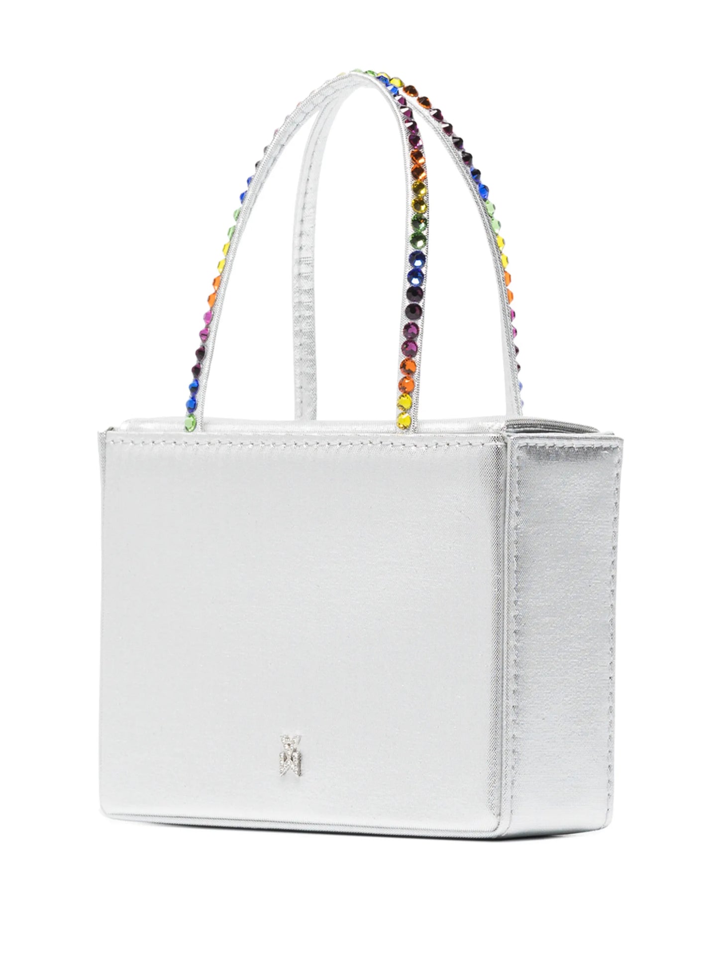 satin crystal-embellished mini bag