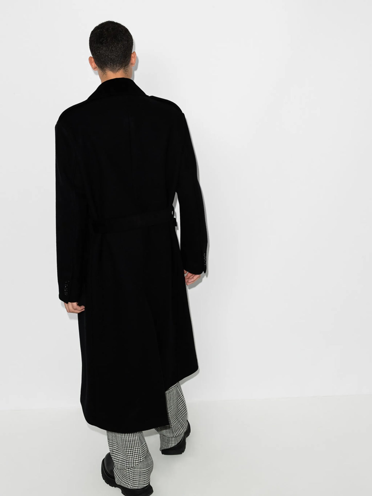 double-breasted belted coat