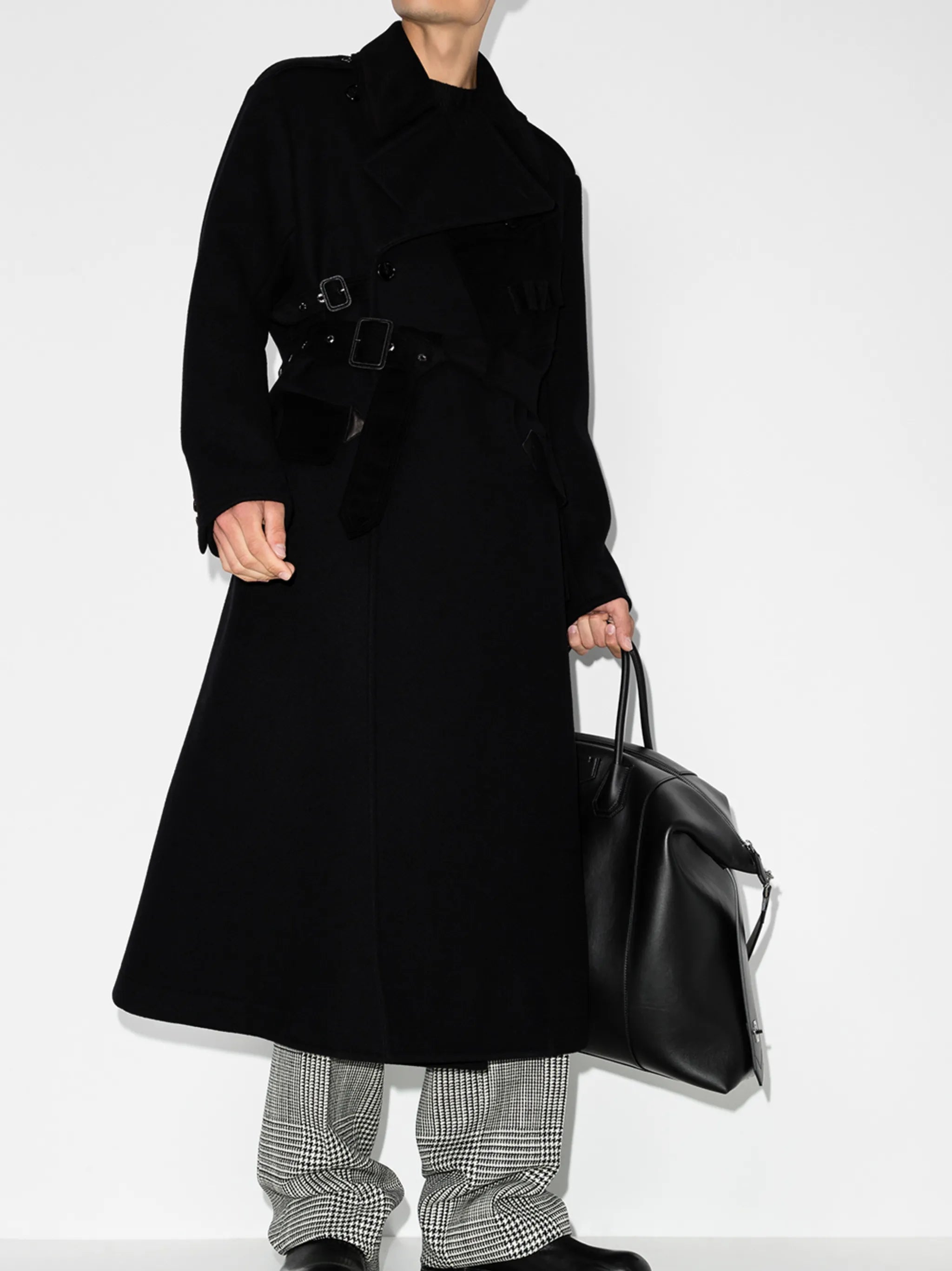 double-breasted belted coat