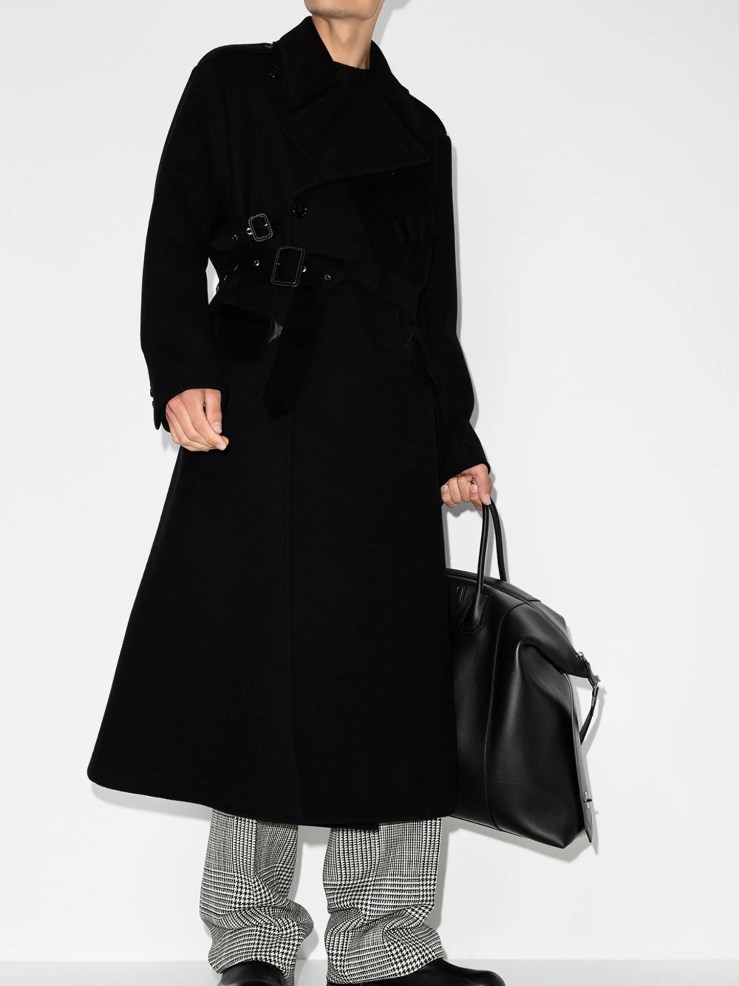 double-breasted belted coat