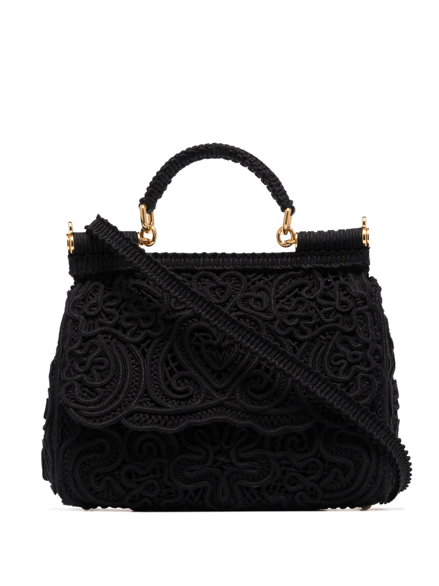medium Sicily lace top-handle bag
