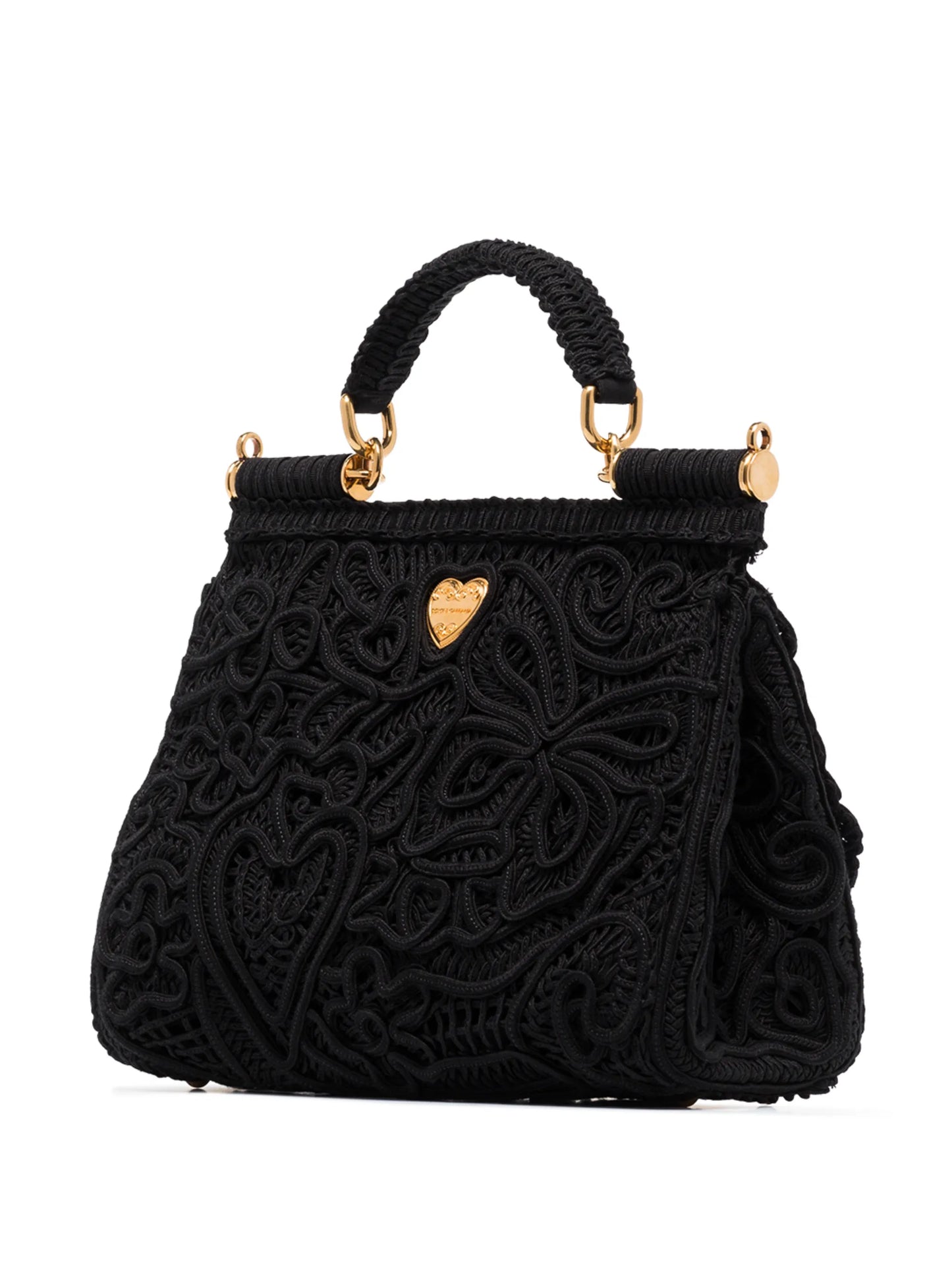 medium Sicily lace top-handle bag
