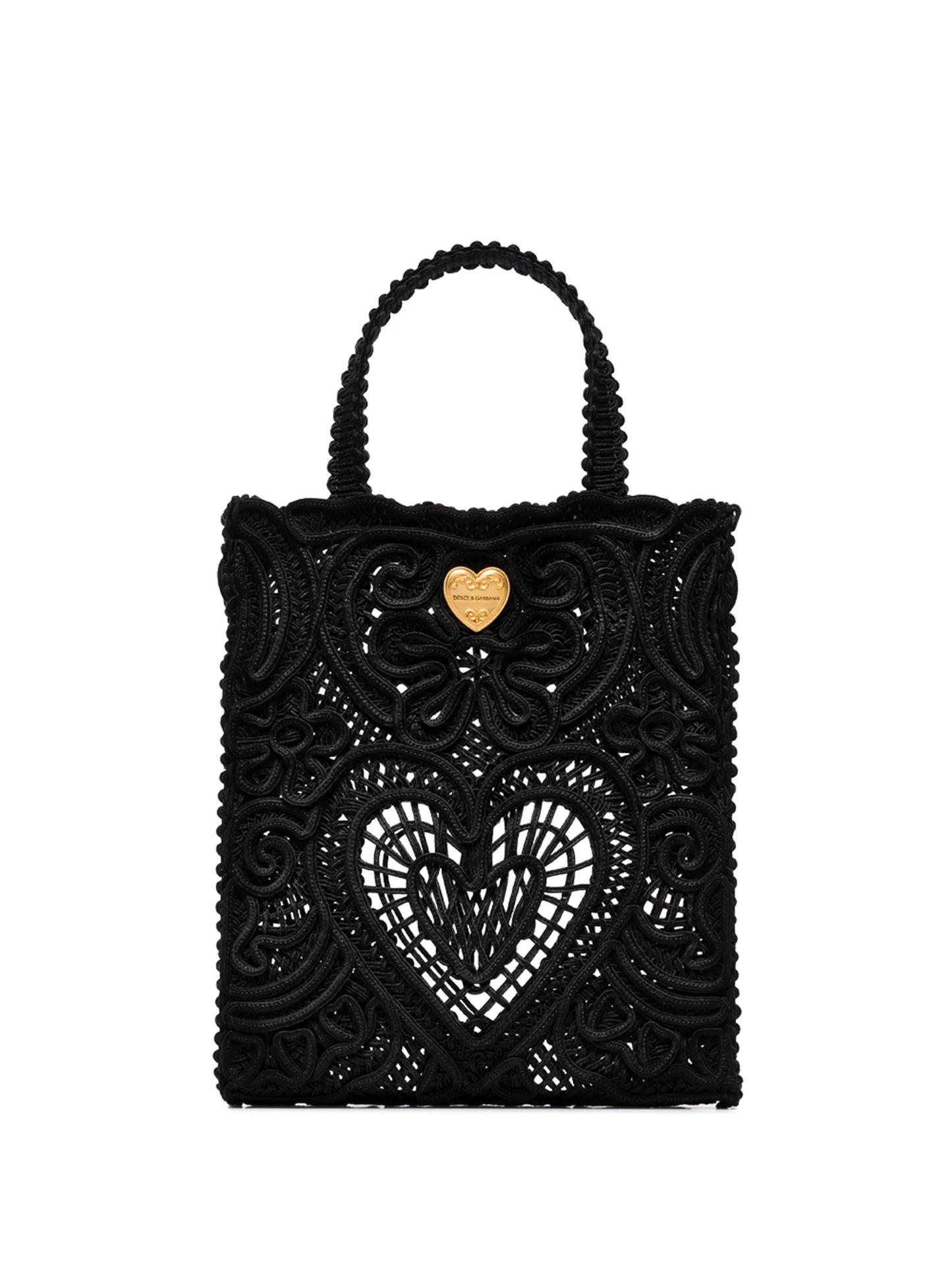 small cordonetto-lace tote bag