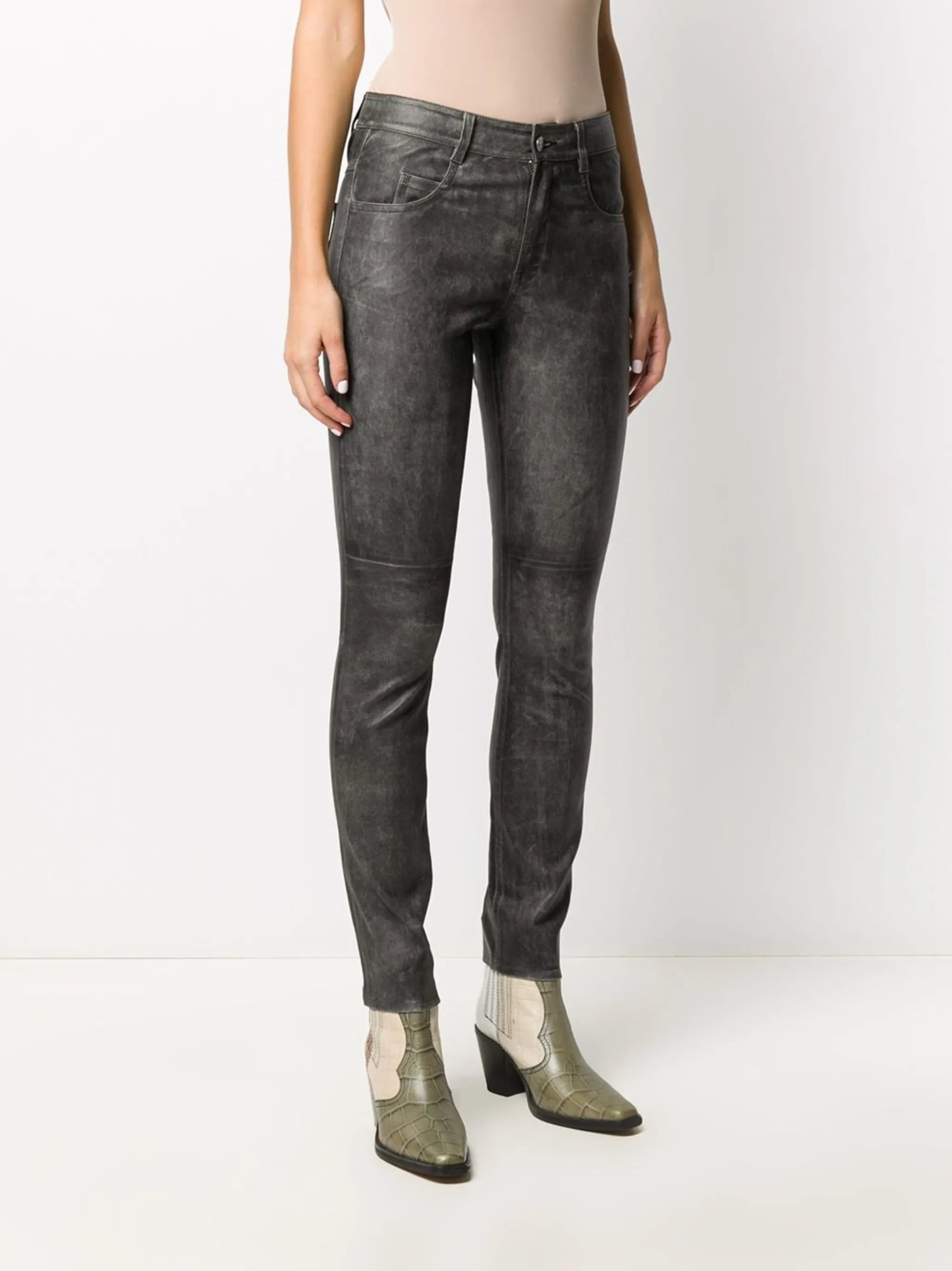 Taro faded skinny trousers