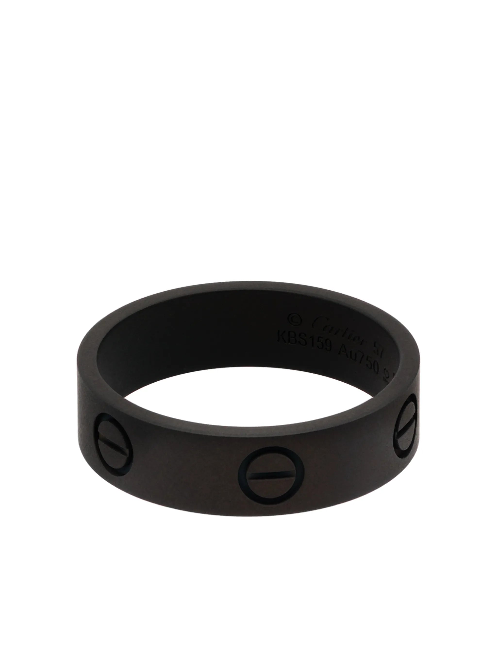 customised pre-owned 18kt white gold Cartier Love ring