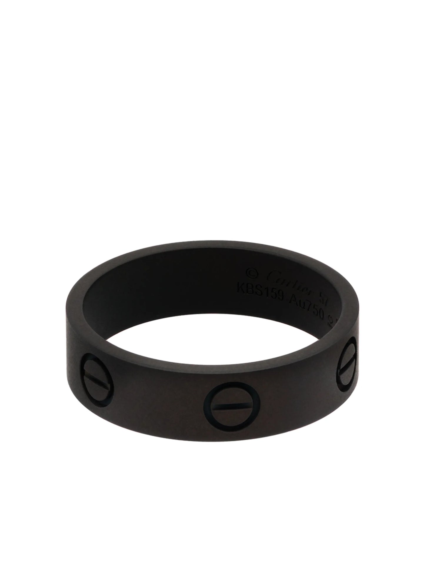 customised pre-owned 18kt white gold Cartier Love ring