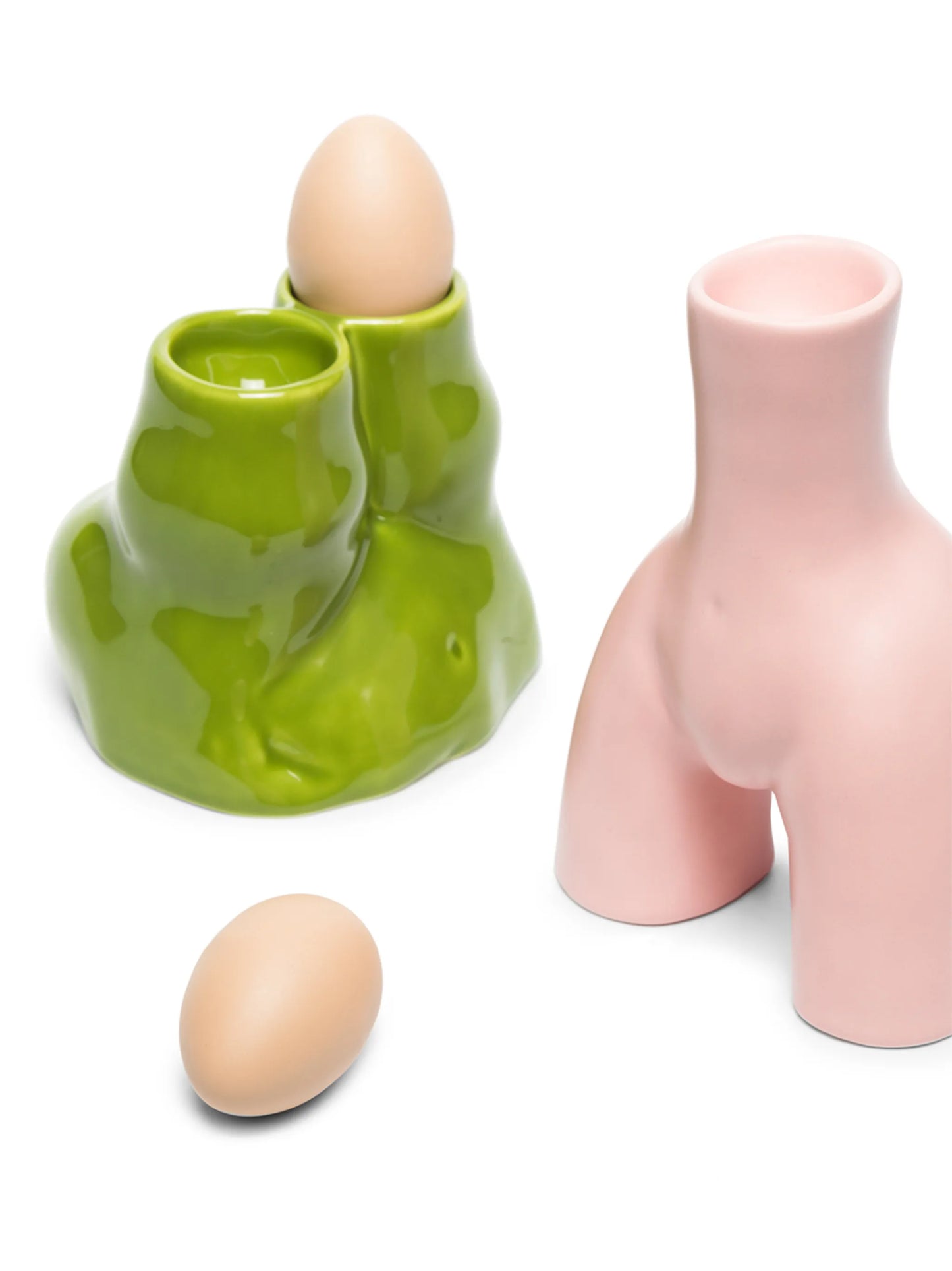 L'Egg double ceramic tealight holder
