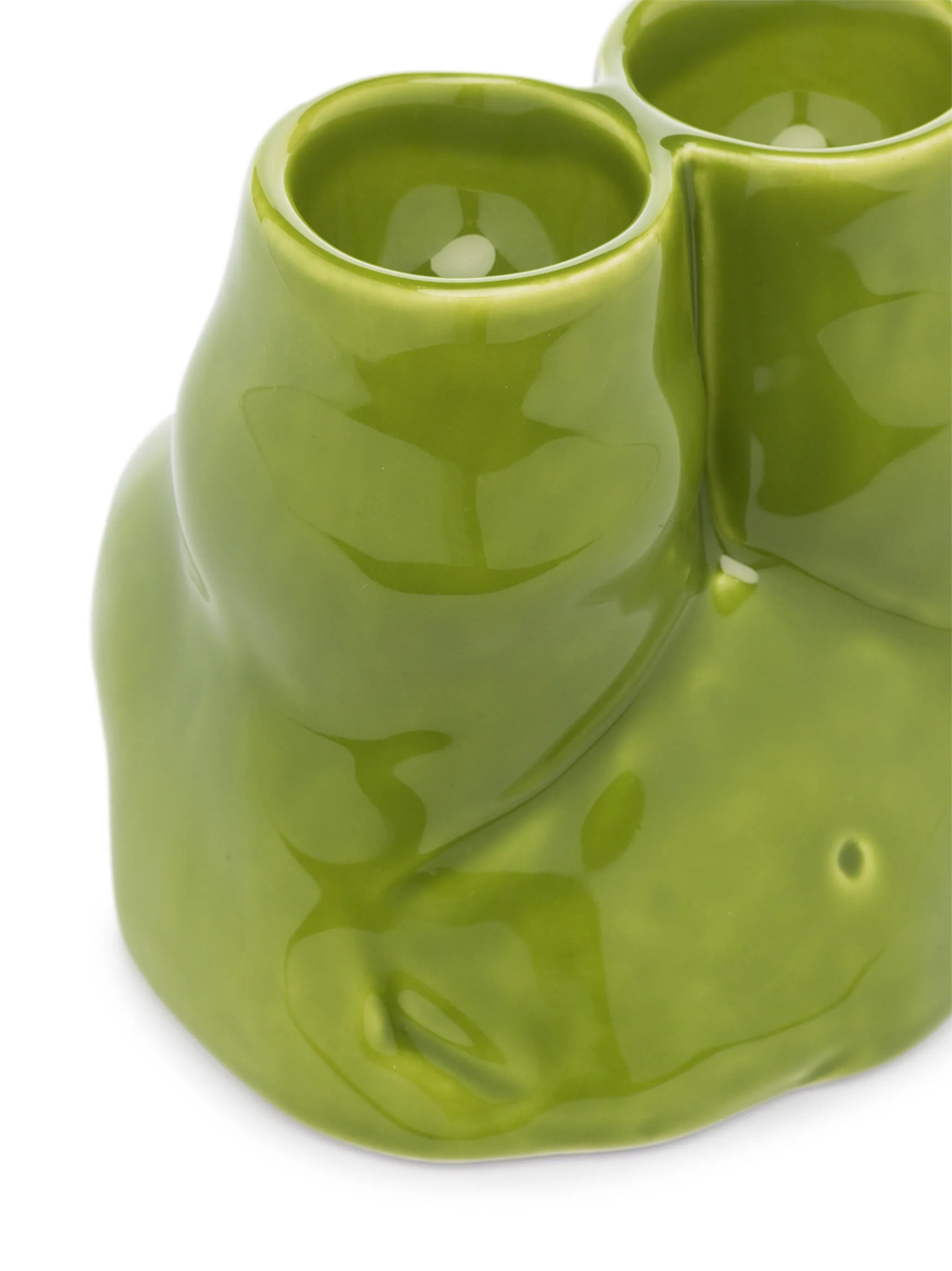 L'Egg double ceramic tealight holder