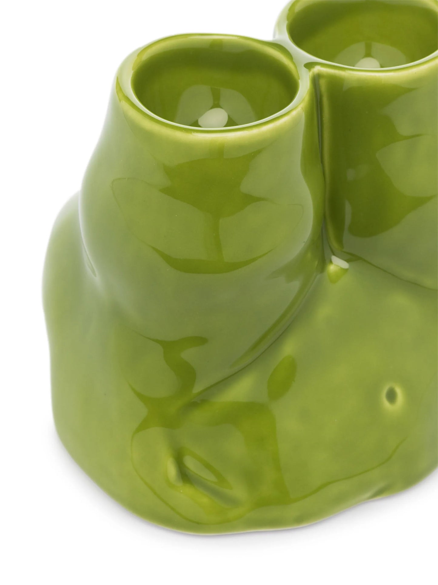 L'Egg double ceramic tealight holder