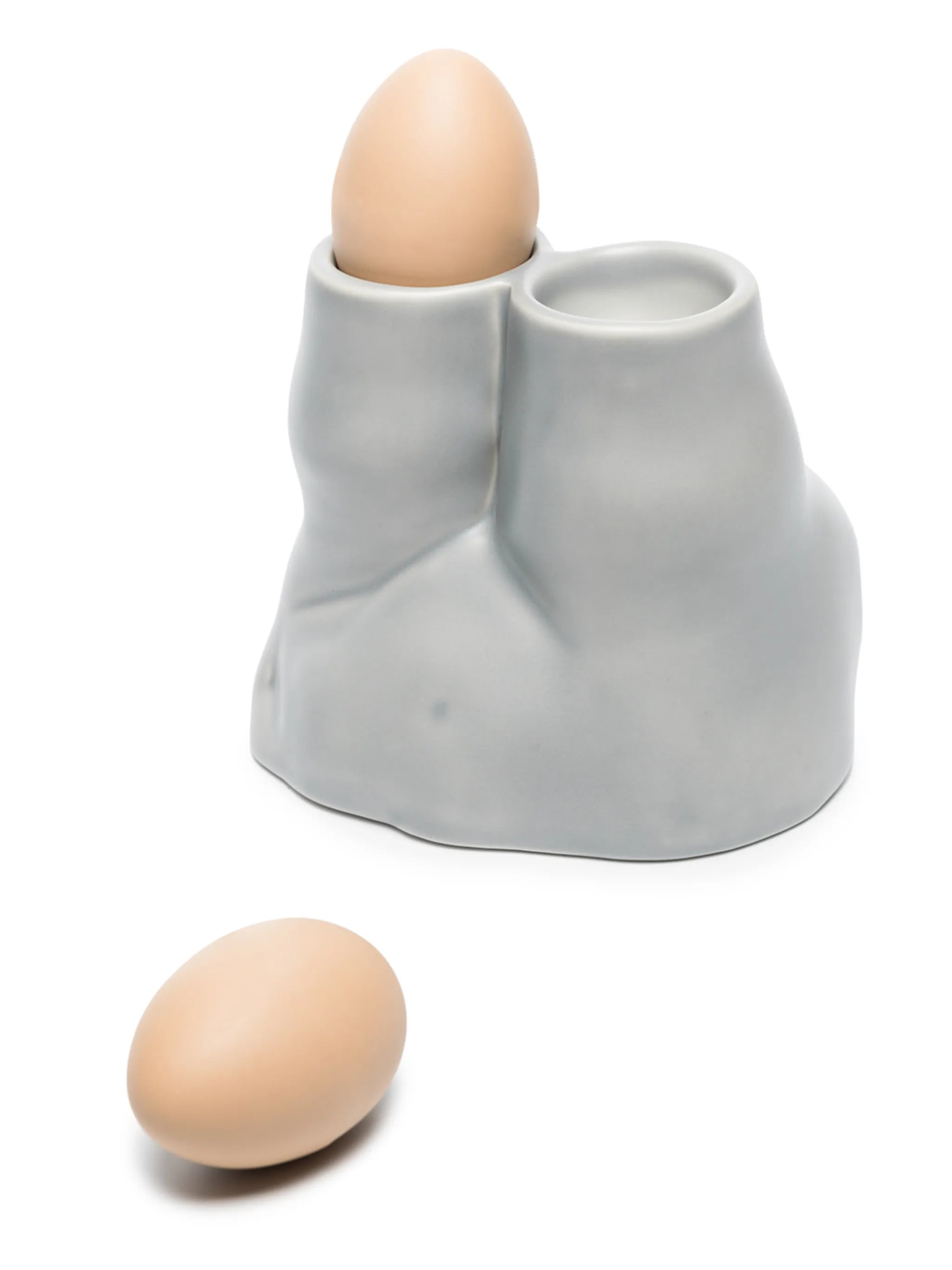 L'Egg double ceramic tealight holder