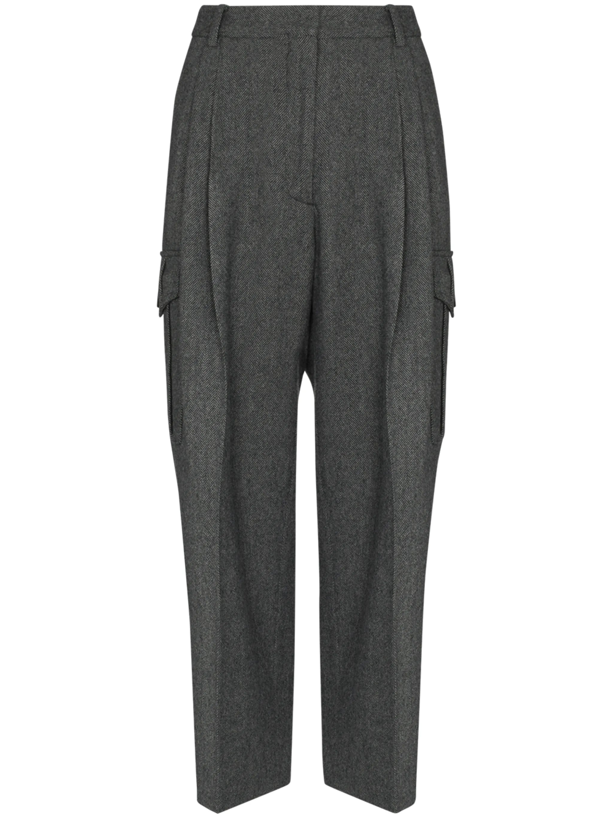 high-waist cropped trousers