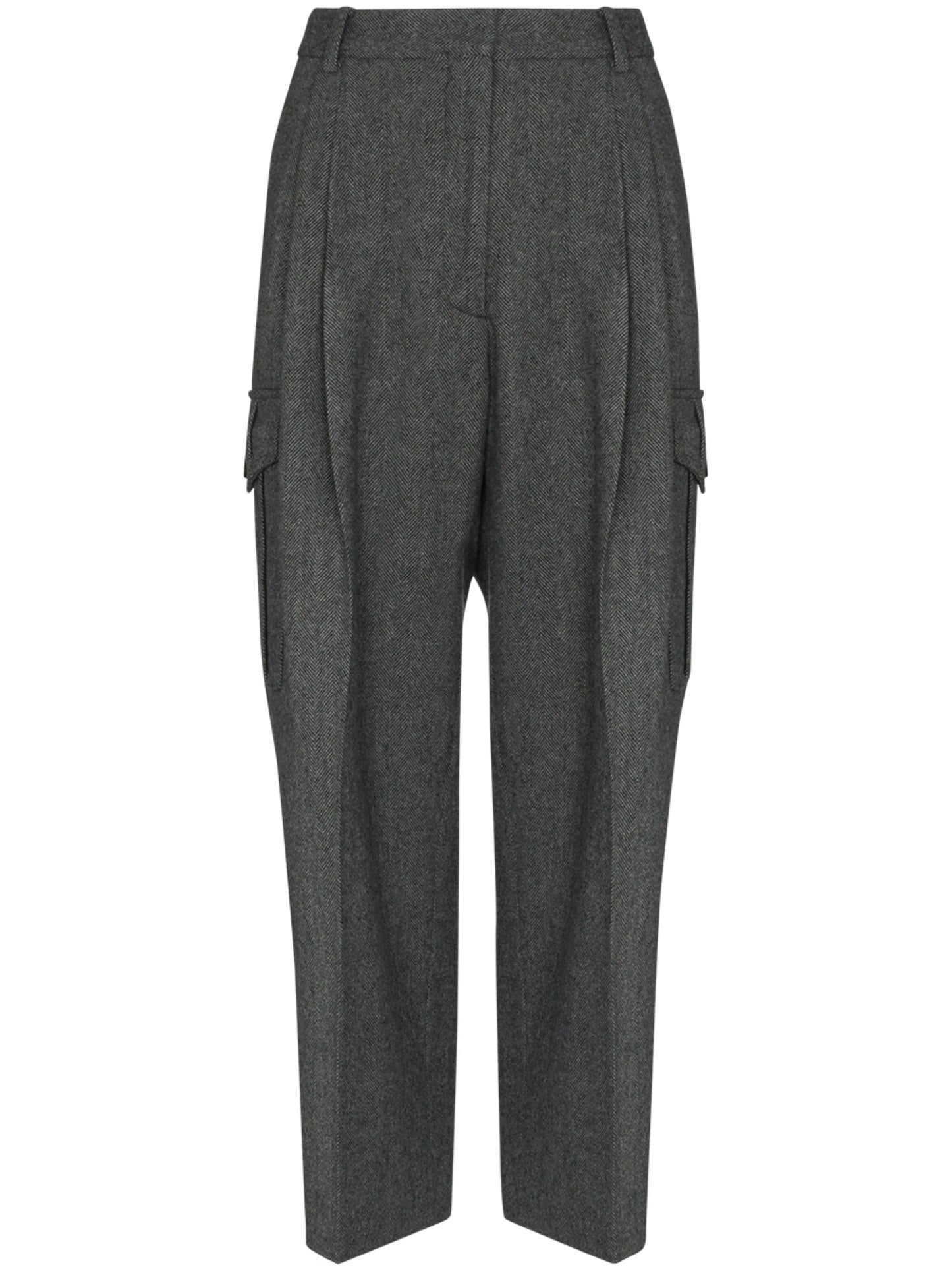 high-waist cropped trousers
