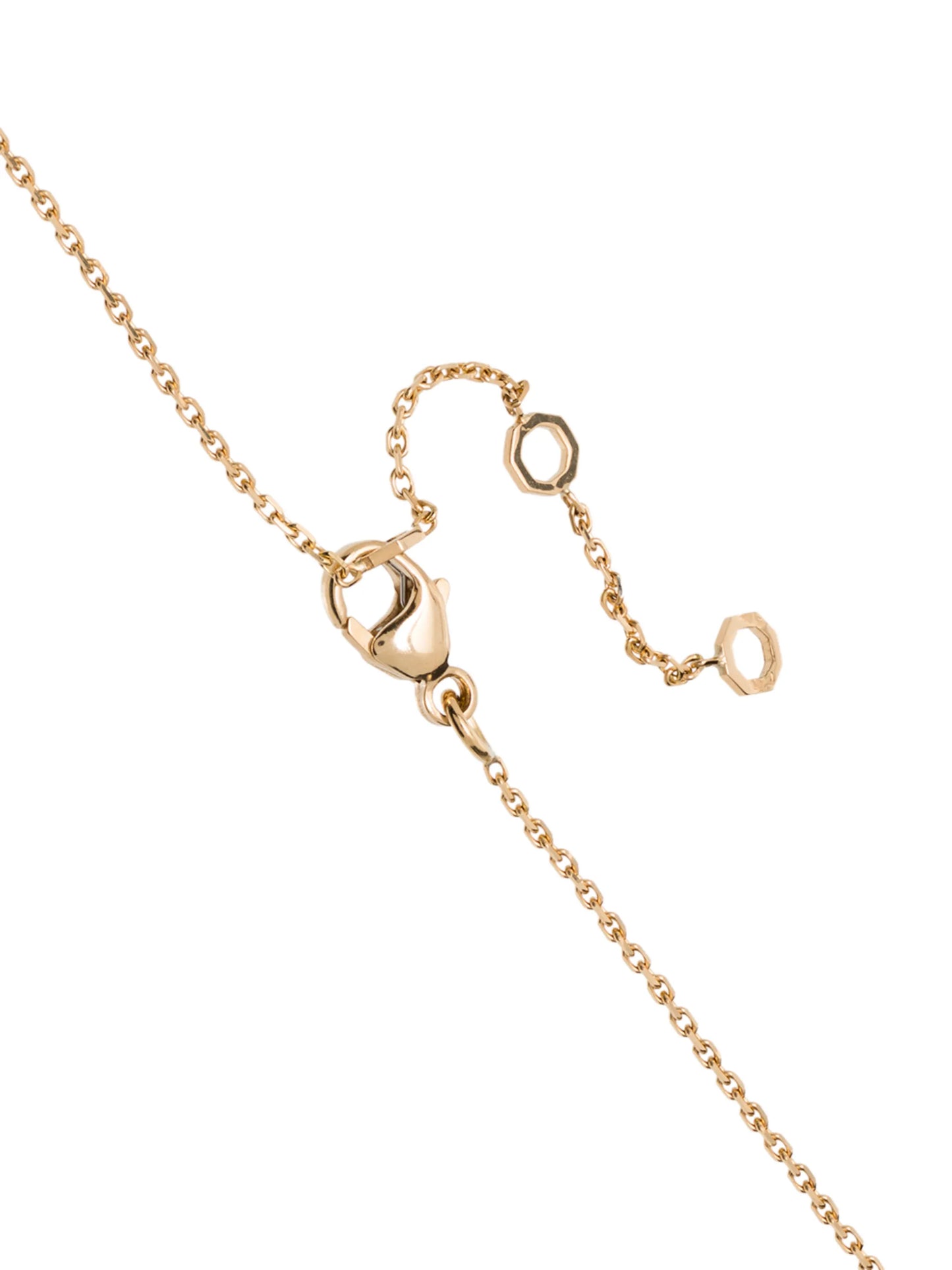 14K yellow gold M initial necklace