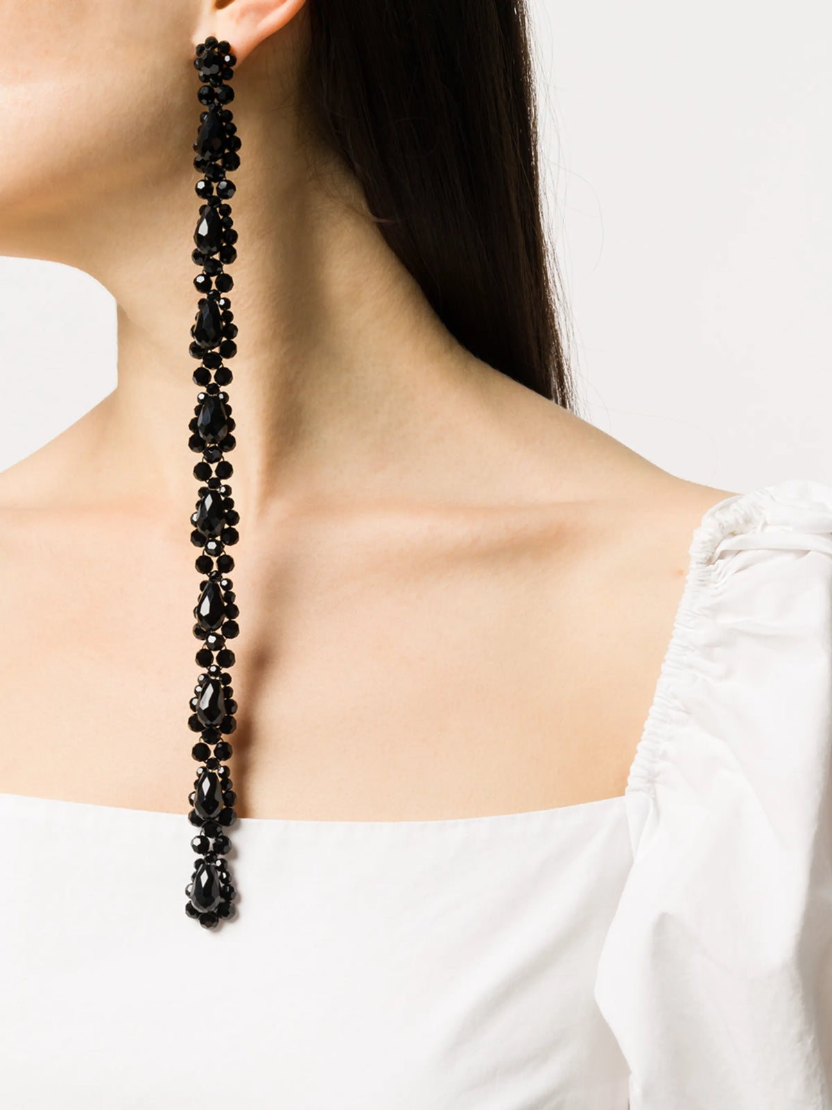 crystal-embellished drop earrings