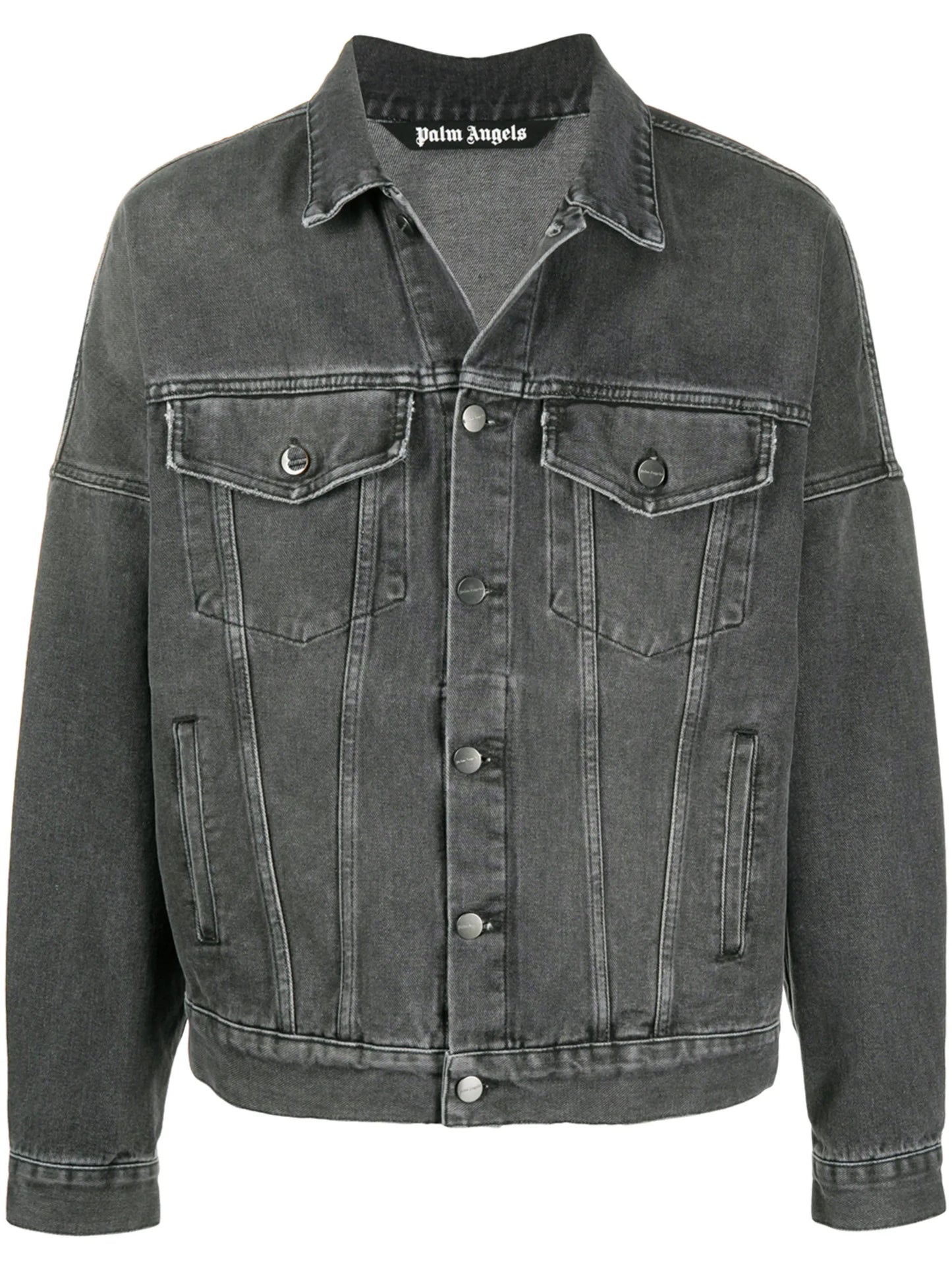 logo-print denim jacket