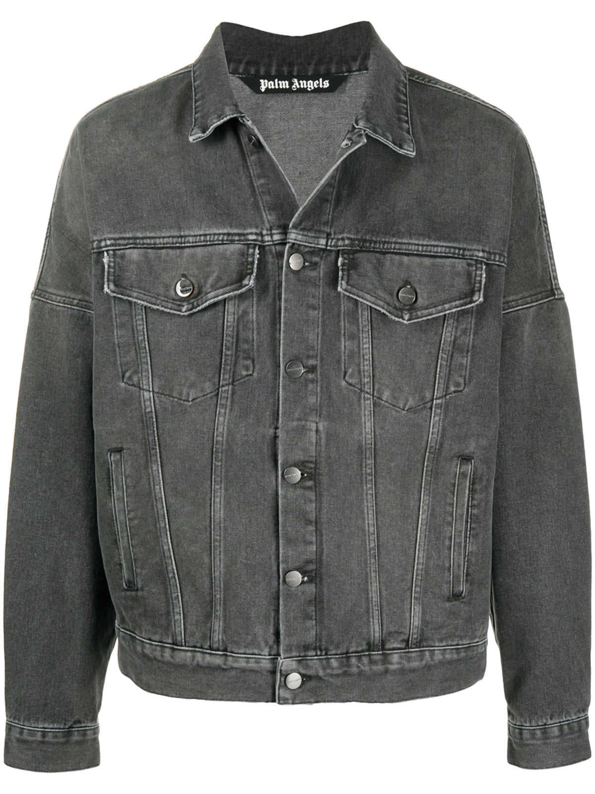 logo-print denim jacket