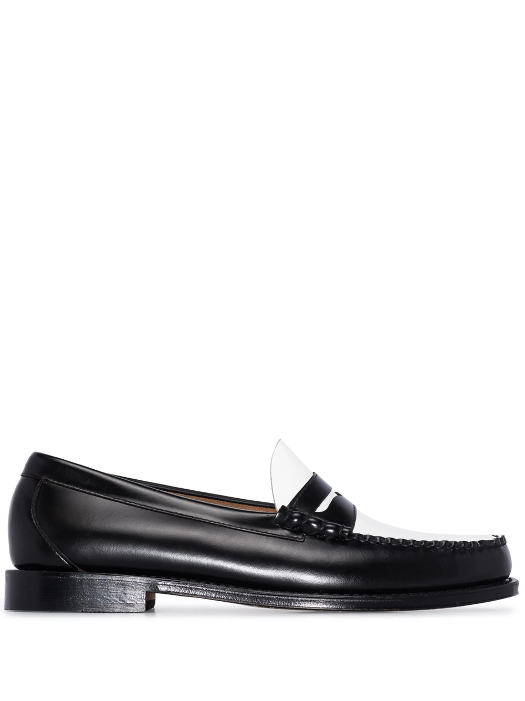 Weejuns Larson Penny loafers in black & white leather