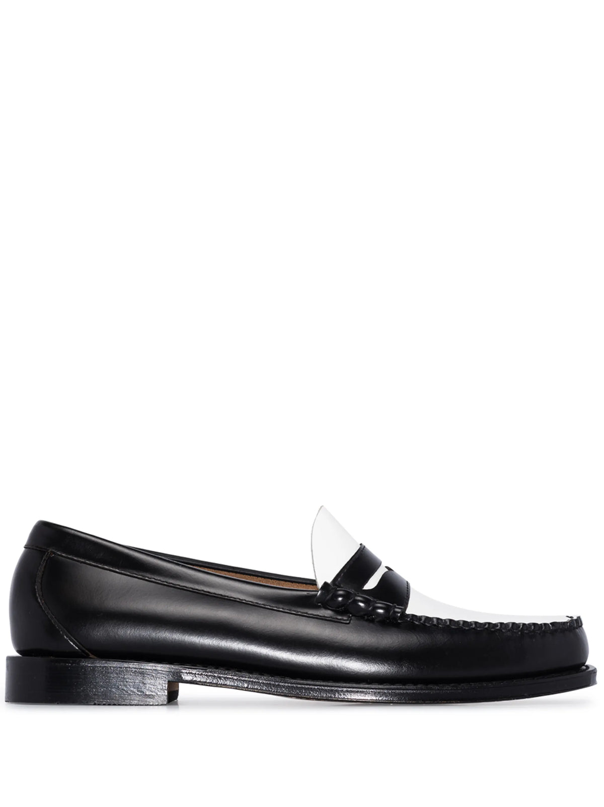 Weejuns Larson Penny loafers in black & white leather
