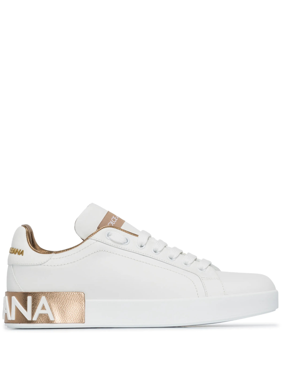 Portofino logo-plaque leather sneakers
