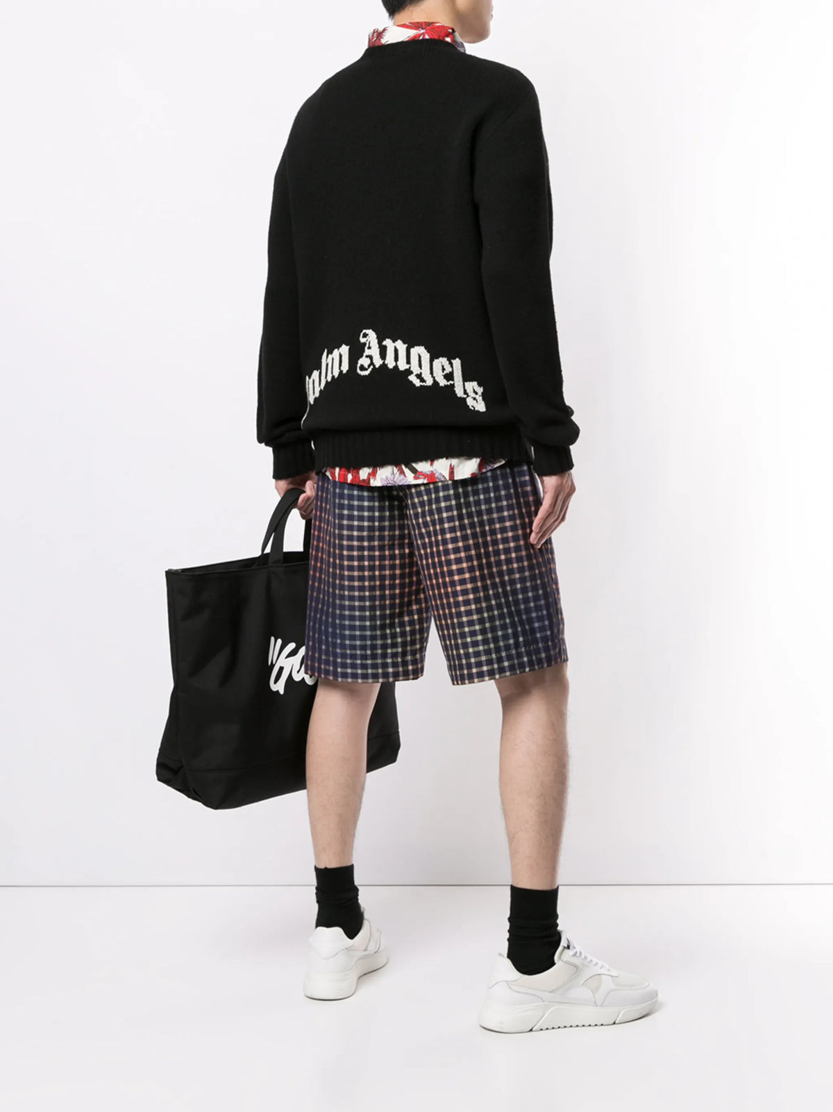 curved-logo wool-blend jumper