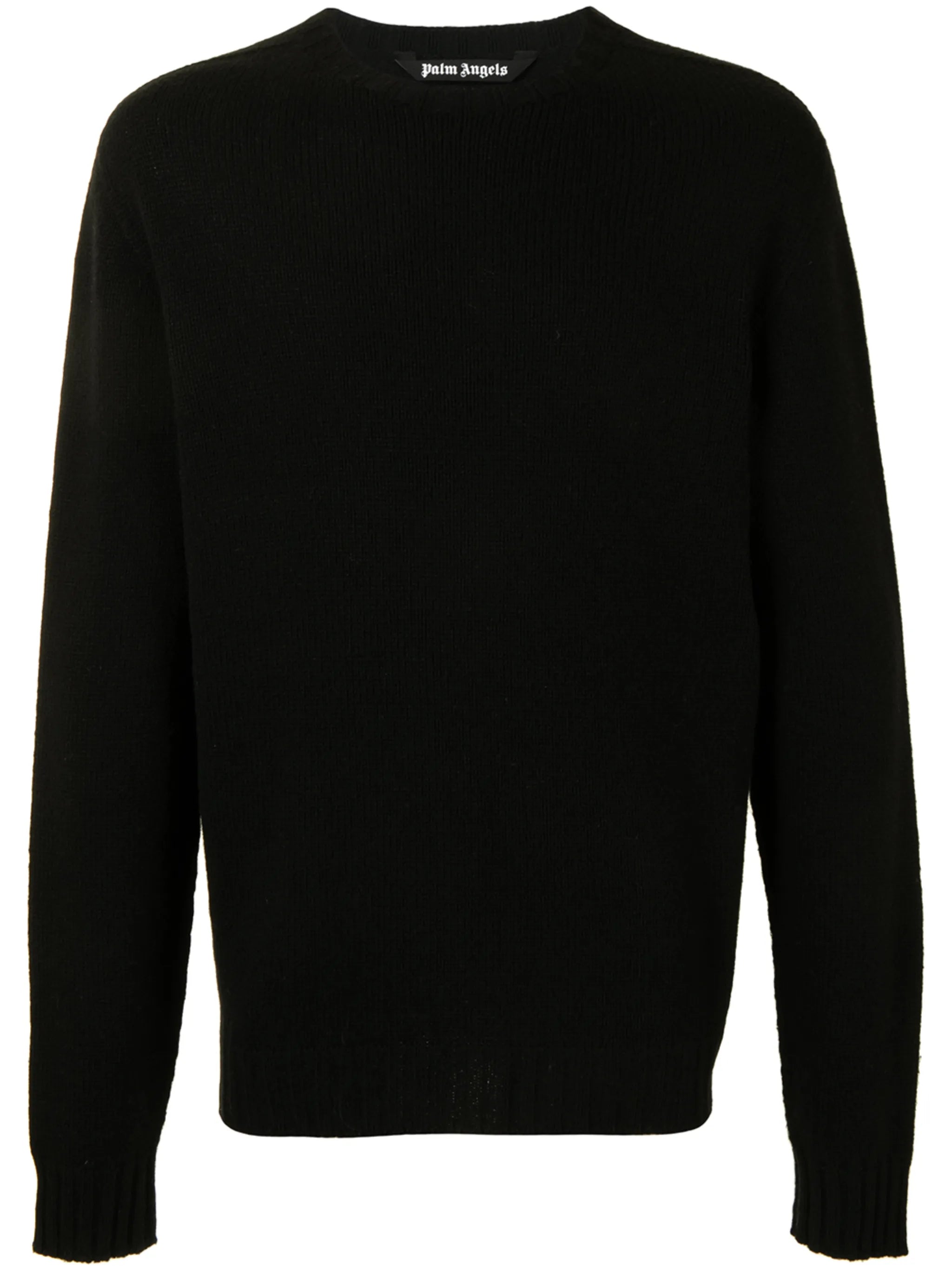 curved-logo wool-blend jumper