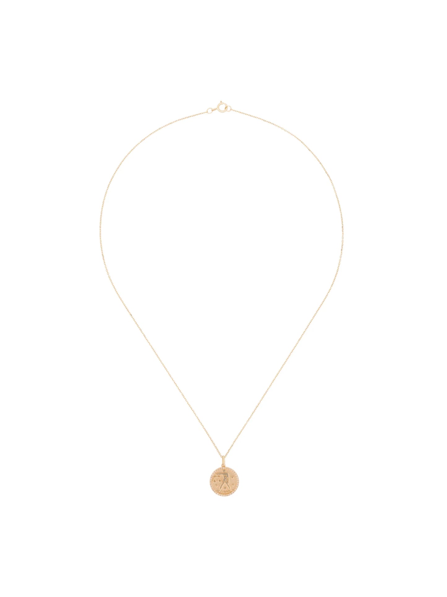 14kt yellow gold Libra zodiac necklace