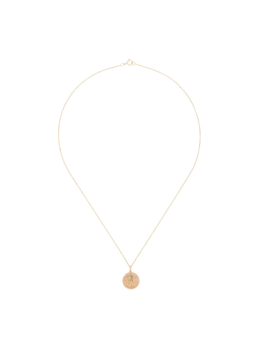 14kt yellow gold Libra zodiac necklace