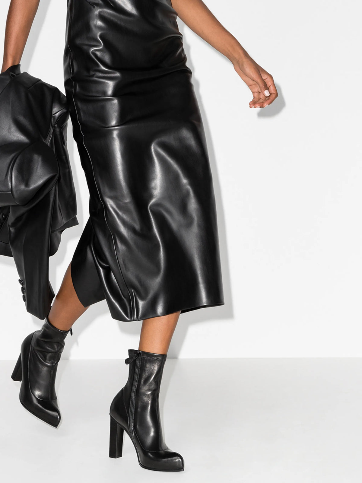 110mm leather ankle boots
