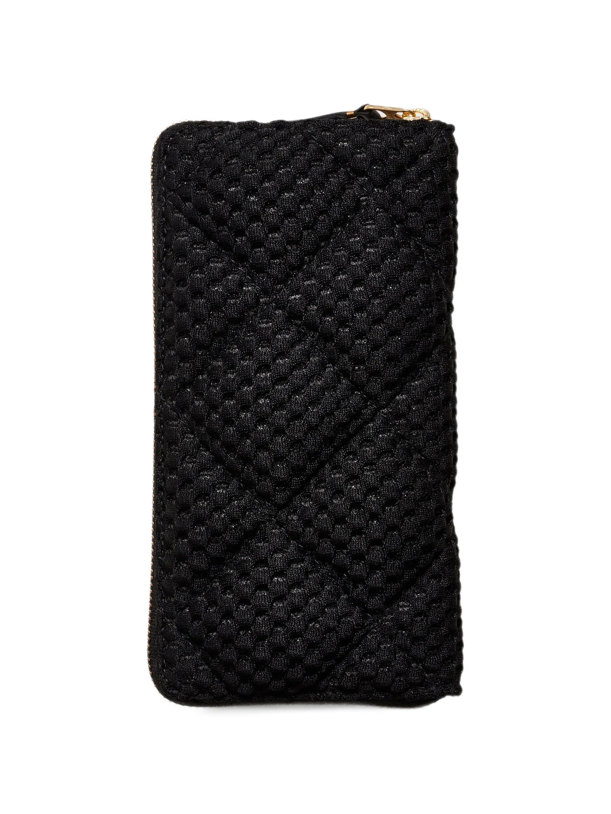 textured ziparound wallet