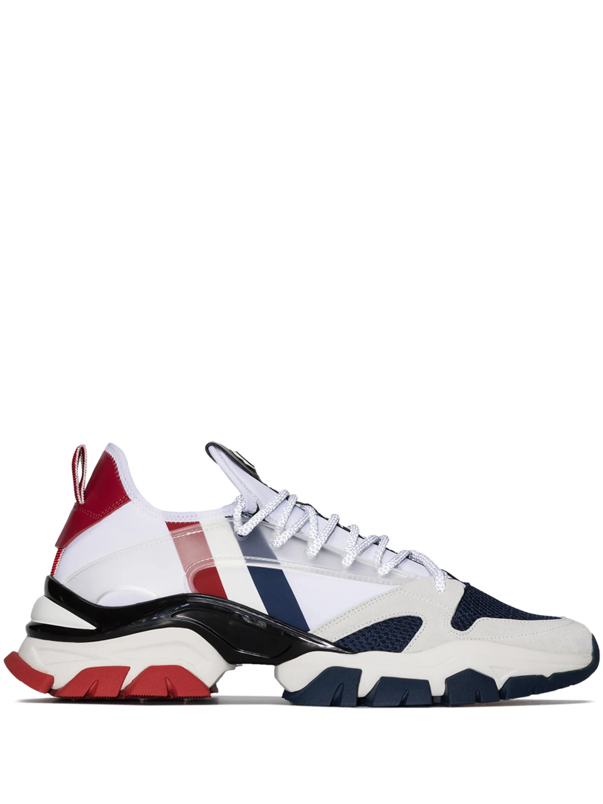 mesh panelled lace-up sneakers