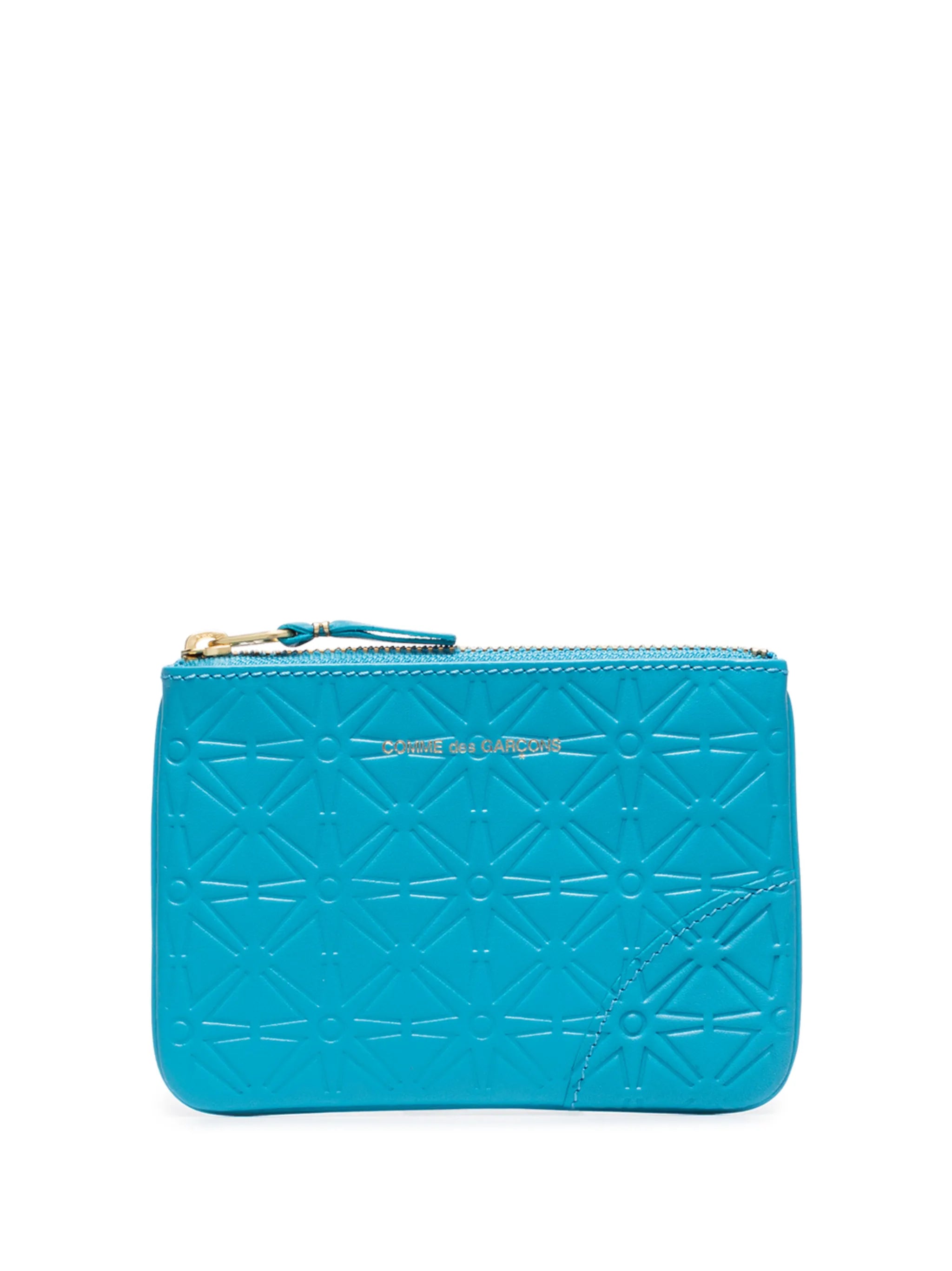 embossed-design zipped wallet