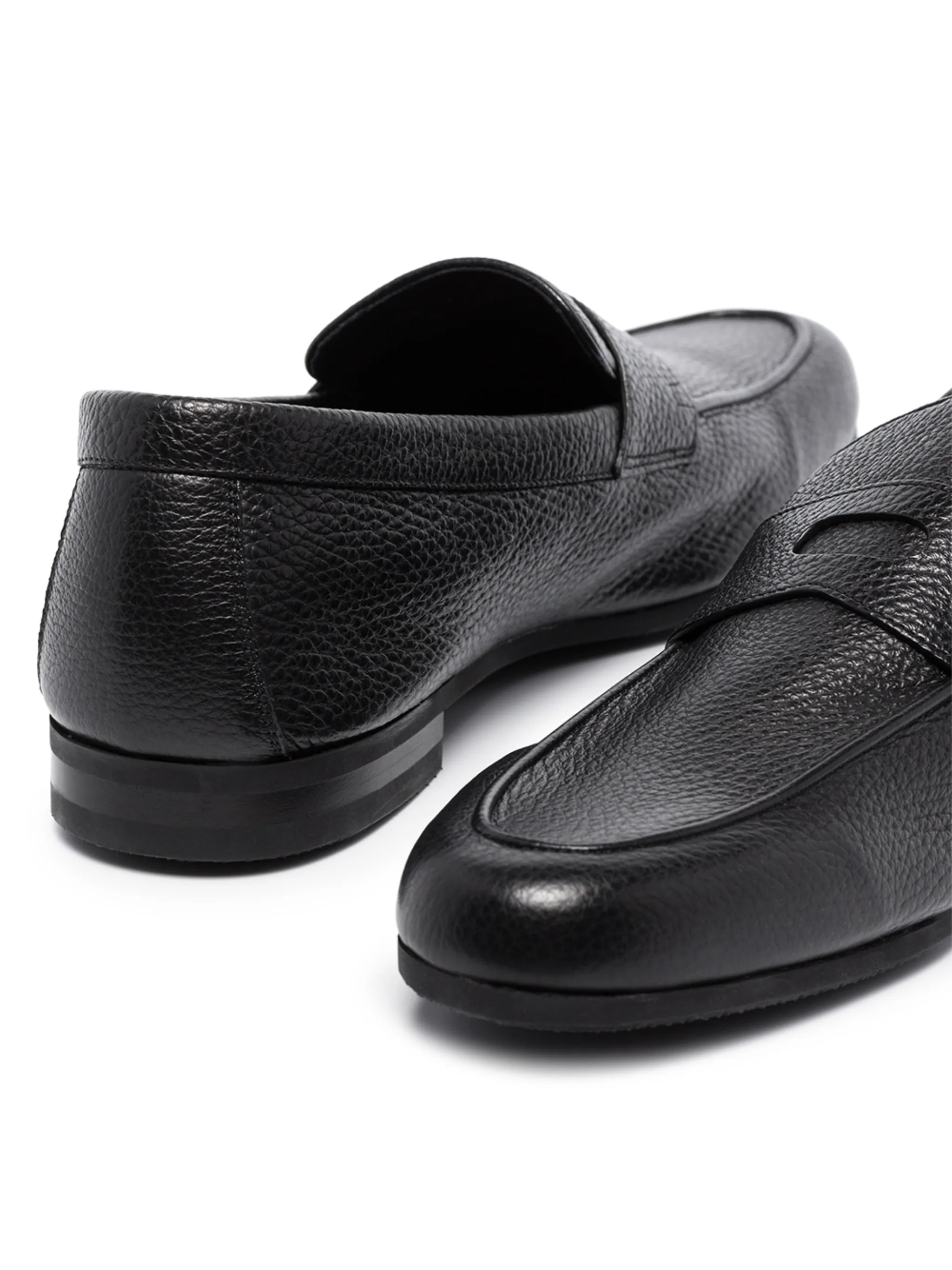 Thorne grained-leather loafers