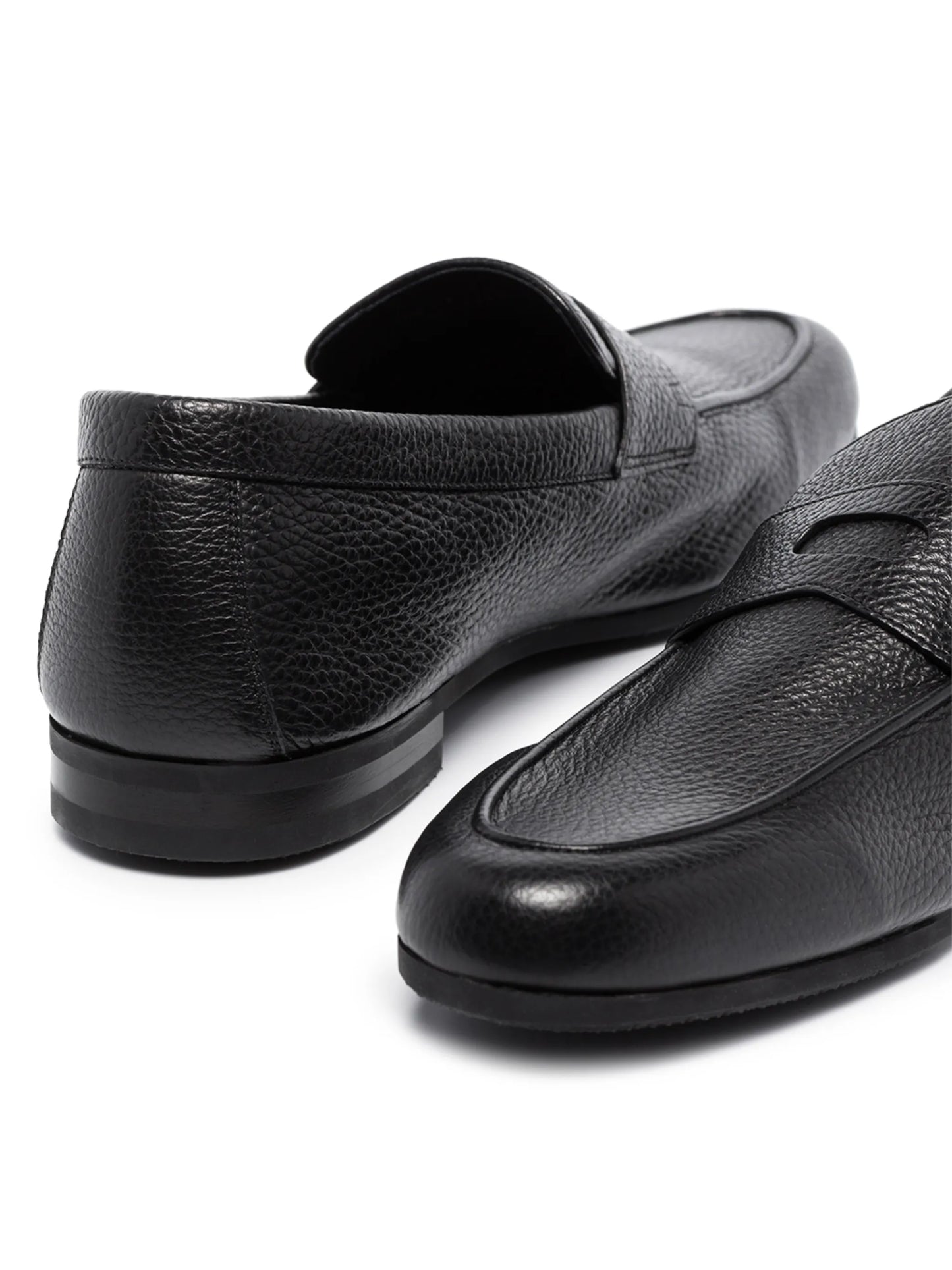 Thorne grained-leather loafers