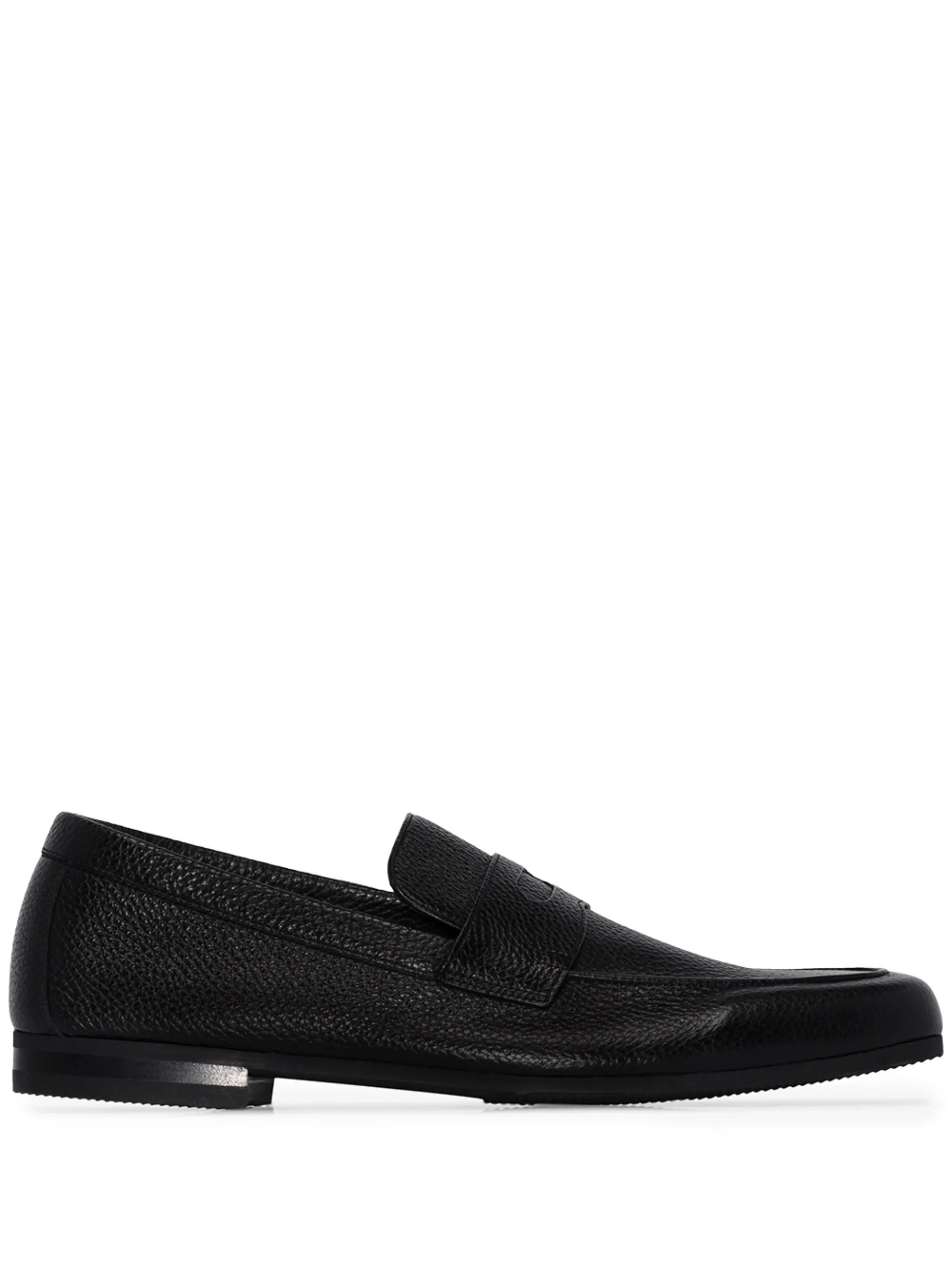 Thorne grained-leather loafers