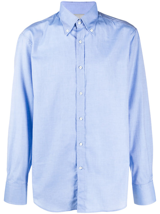 plain blue cotton shirt