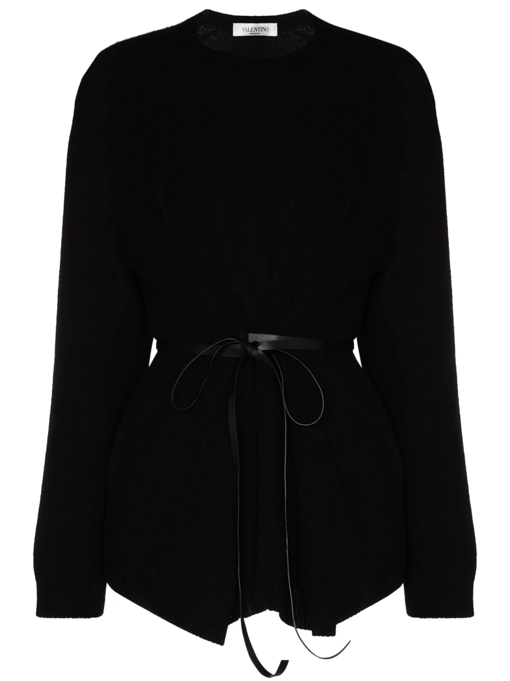 belted knitted jumper