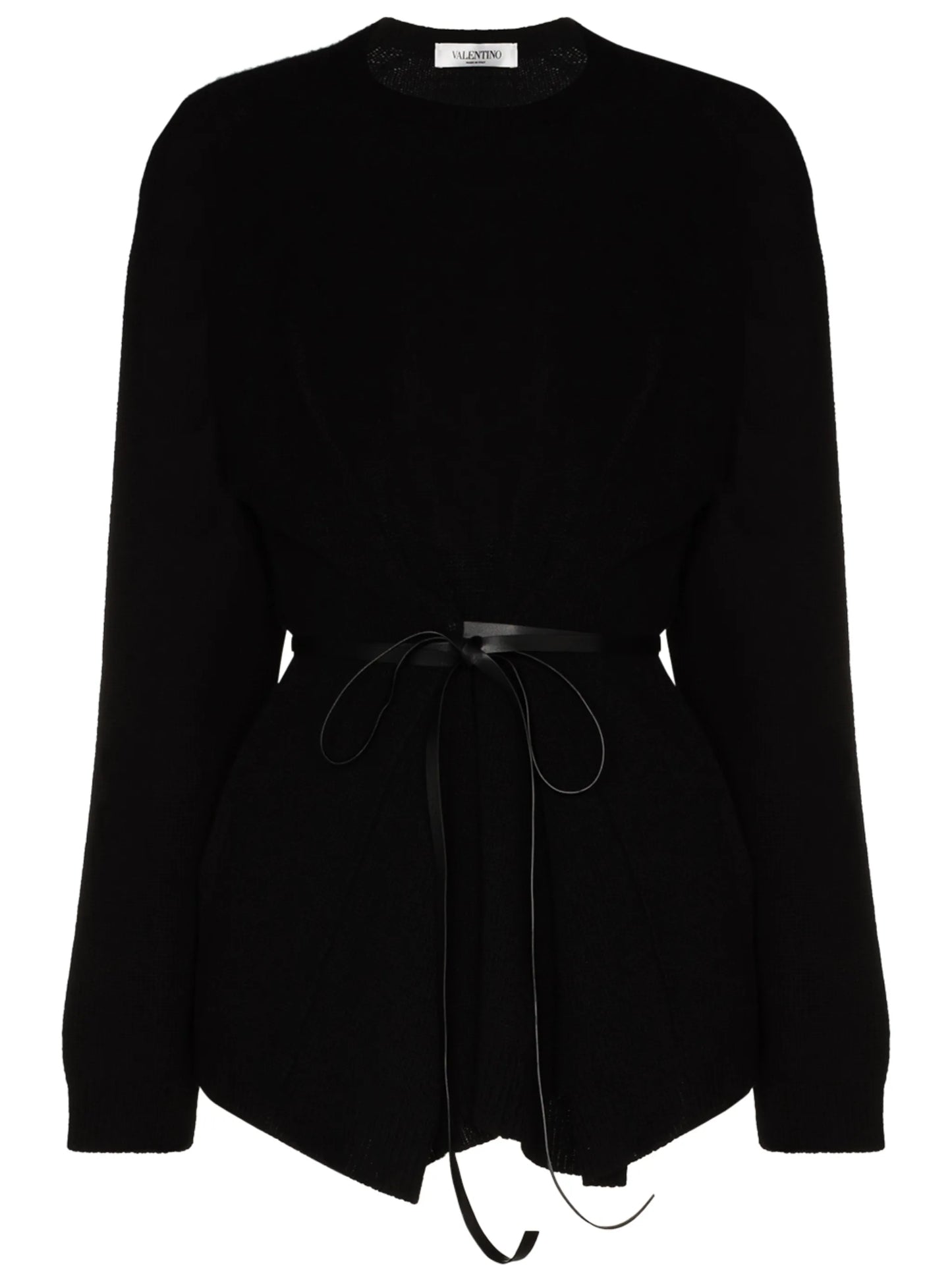 belted knitted jumper