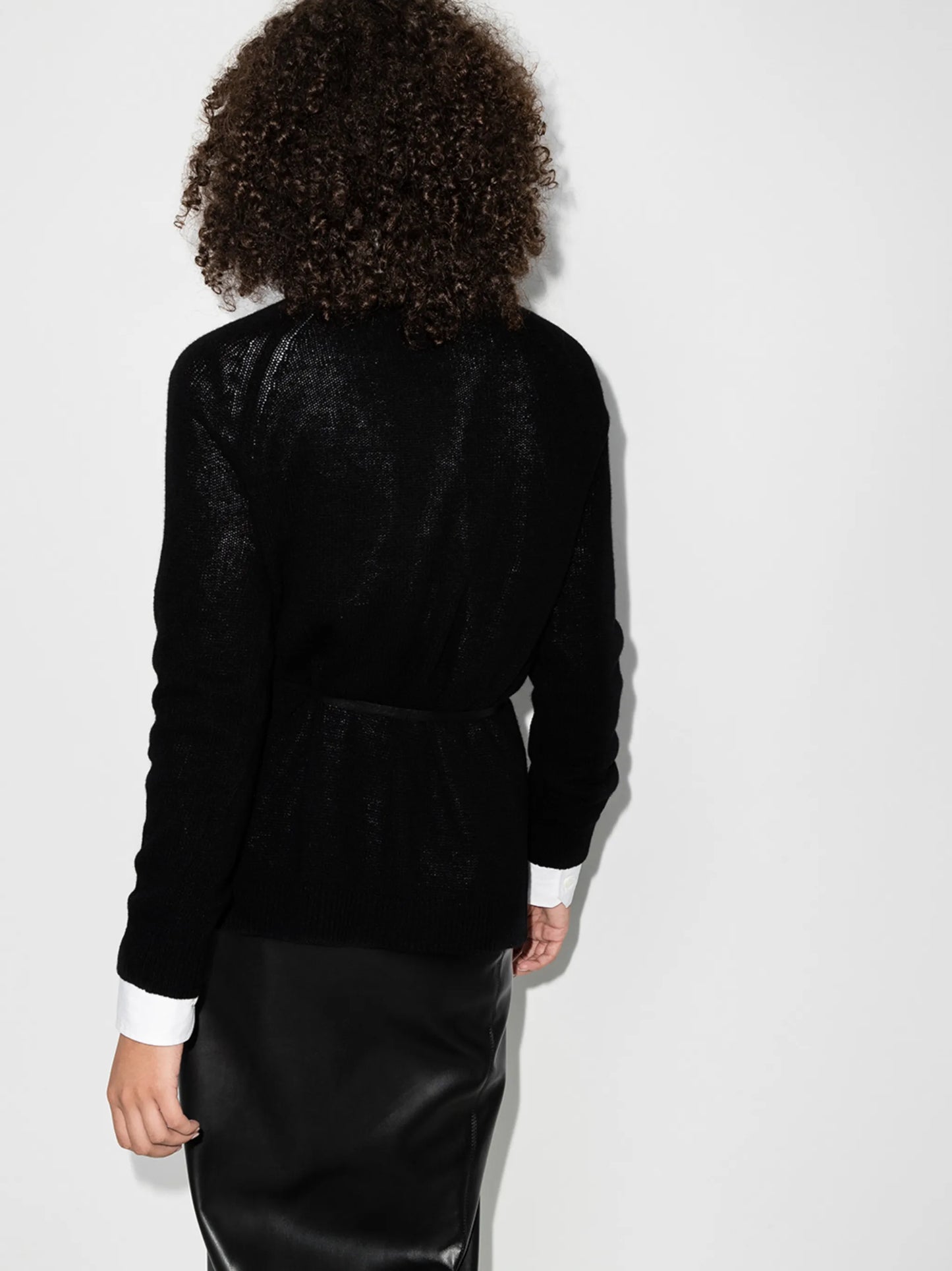 belted knitted jumper
