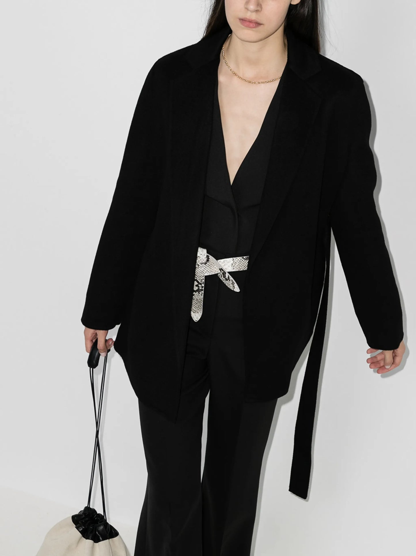 Cenda double-face belted coat