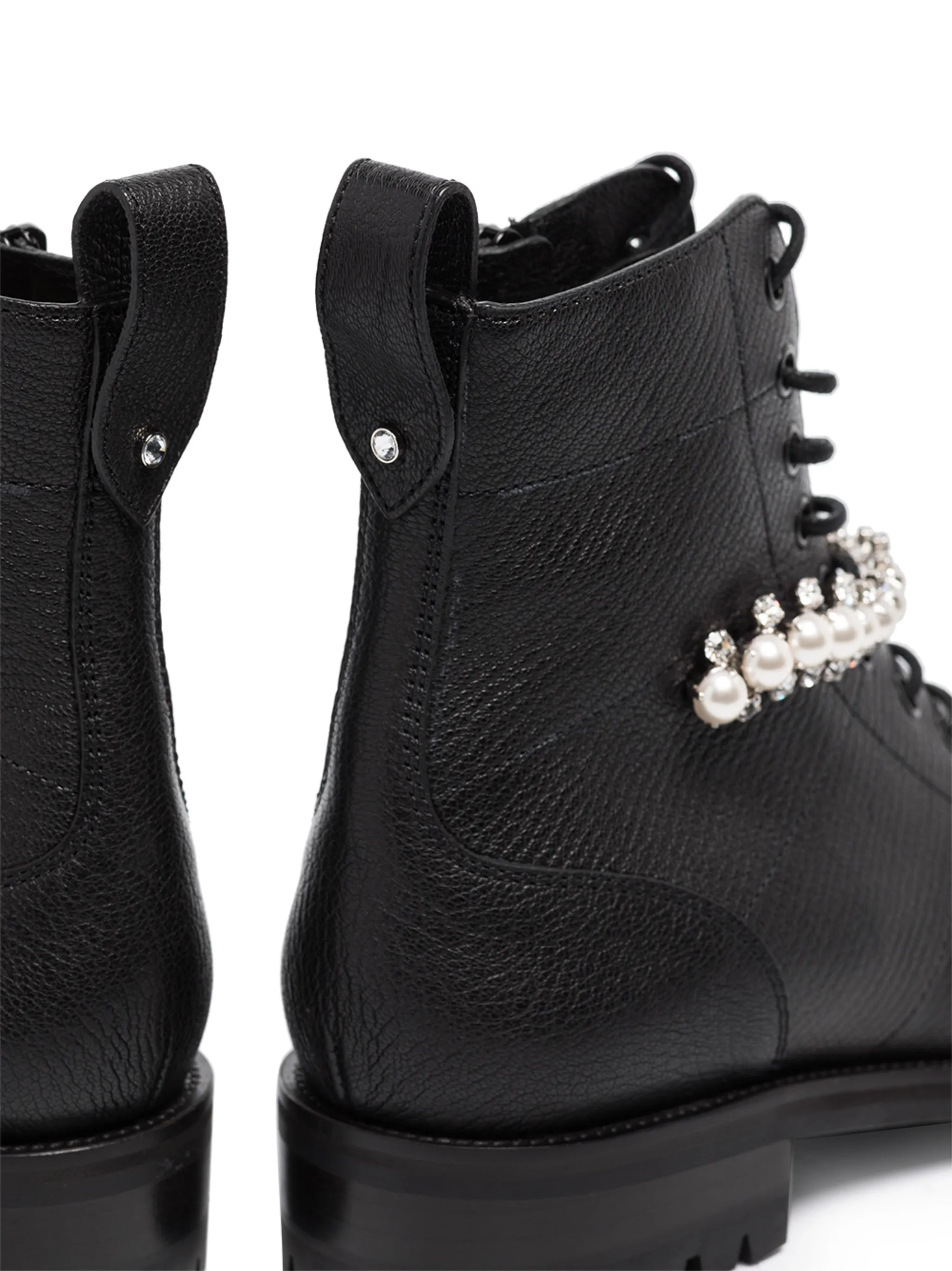 Cruz pearl-detail combat boots