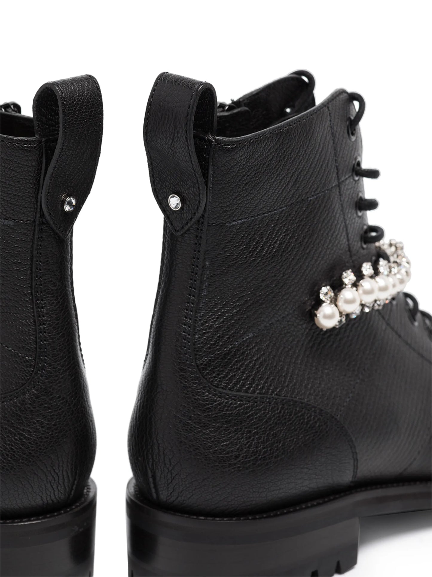 Cruz pearl-detail combat boots