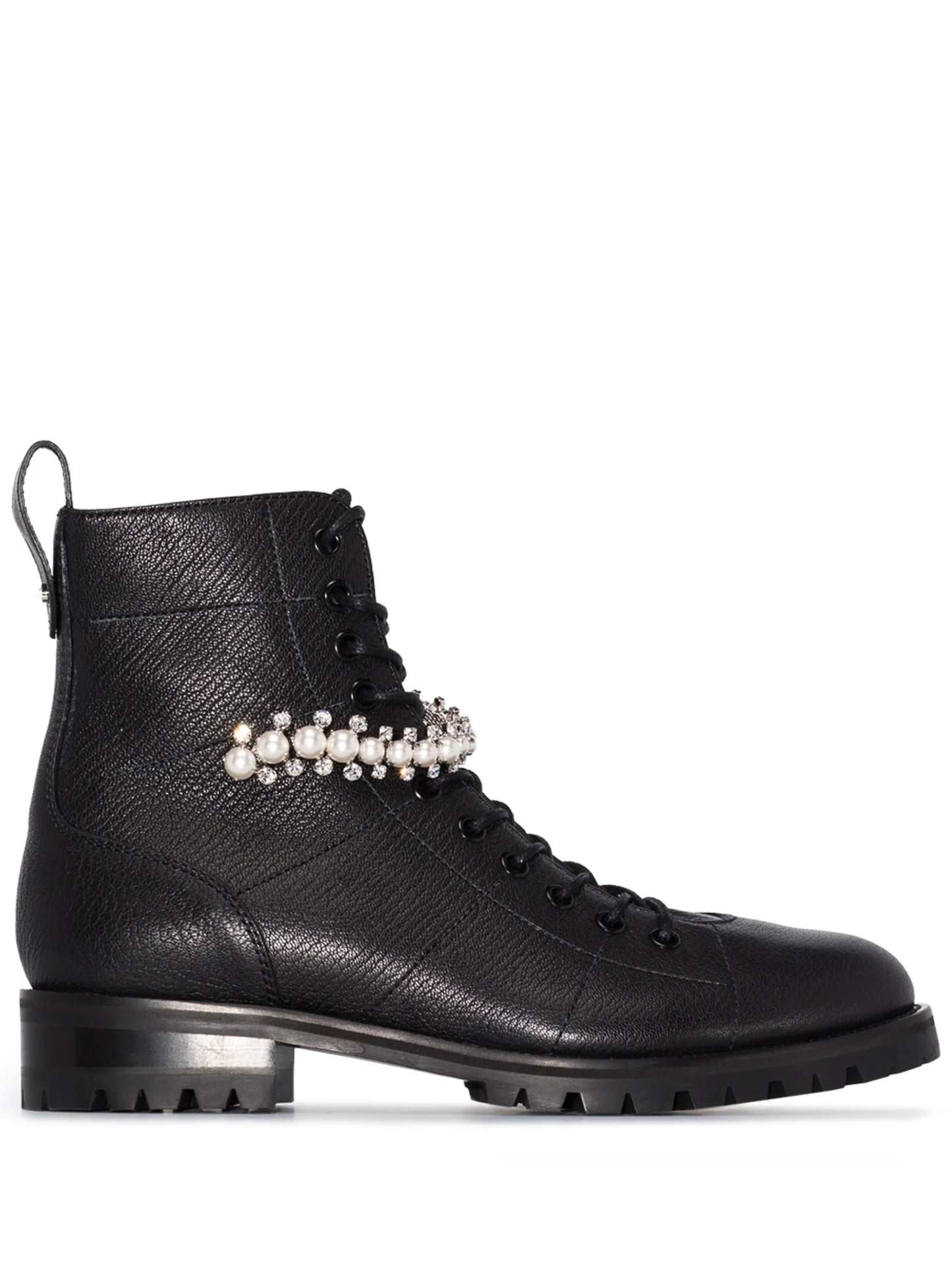 Cruz pearl-detail combat boots
