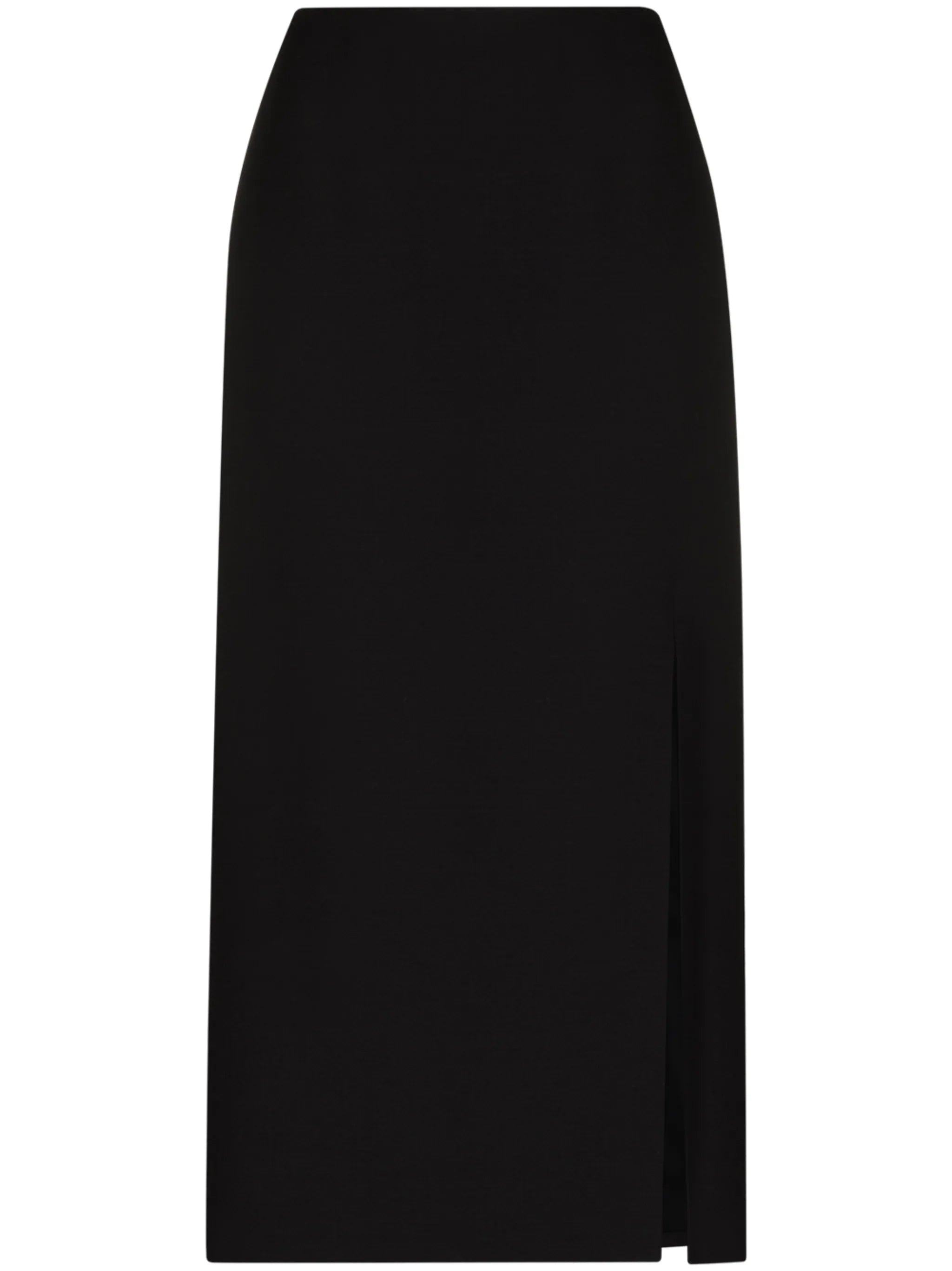 front-slit midi skirt